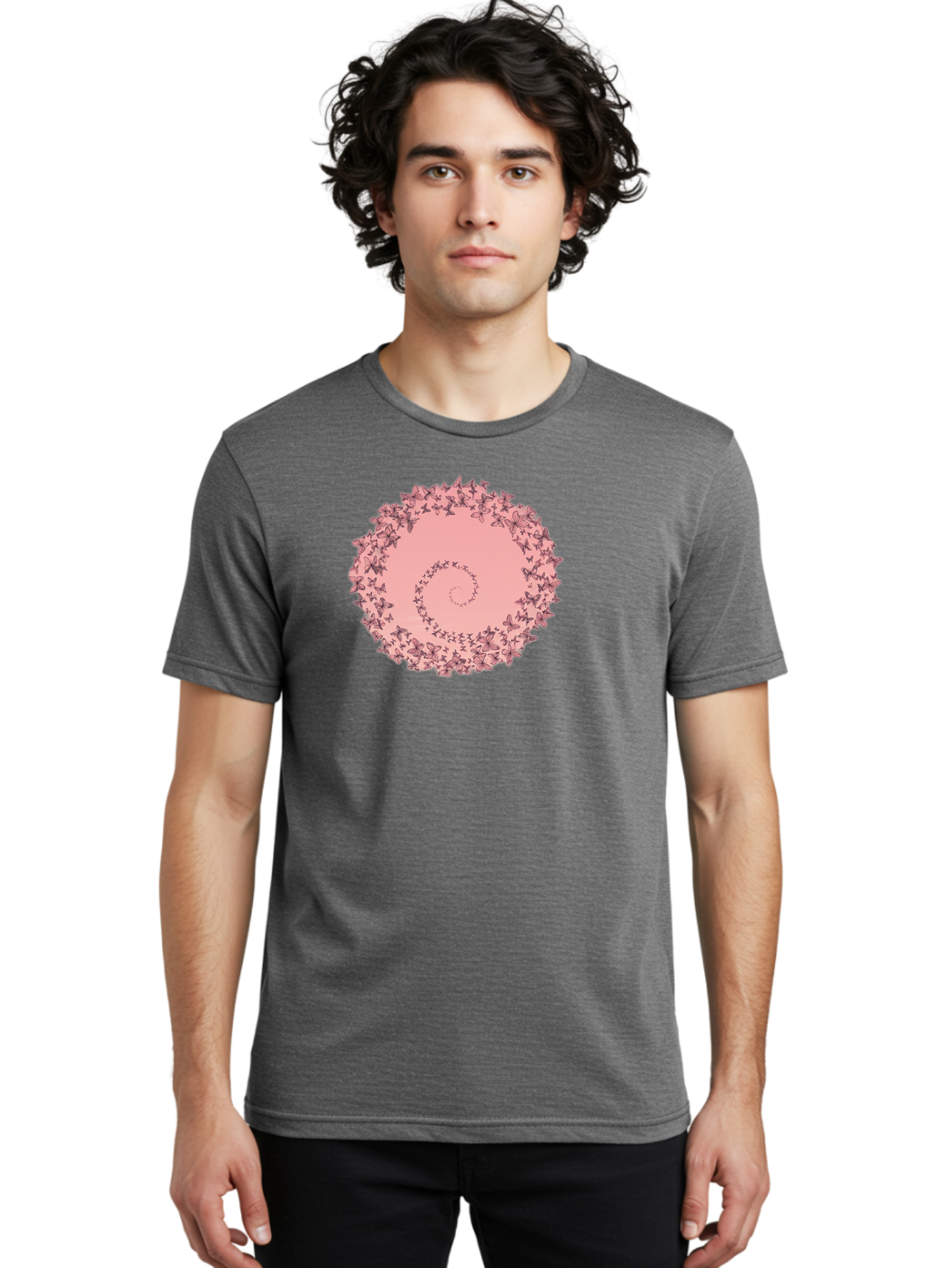 Butterfly-Spiral Men'S Graphic Tee, 100% Cotton, Comfortable Casual Summer Wear, Machine Washable, Vintage Camera, Old Camera, Antique Camera, Black Camera, Classic Photography, Photography Equipment, Nostalgic Device, Film Camera, Camera Art Baj368