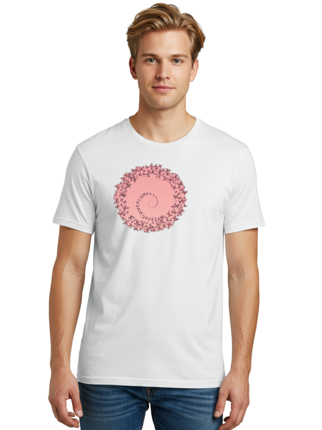 Butterfly-Spiral Men'S Graphic Tee, 100% Cotton, Comfortable Casual Summer Wear, Machine Washable, Vintage Camera, Old Camera, Antique Camera, Black Camera, Classic Photography, Photography Equipment, Nostalgic Device, Film Camera, Camera Art Baj368