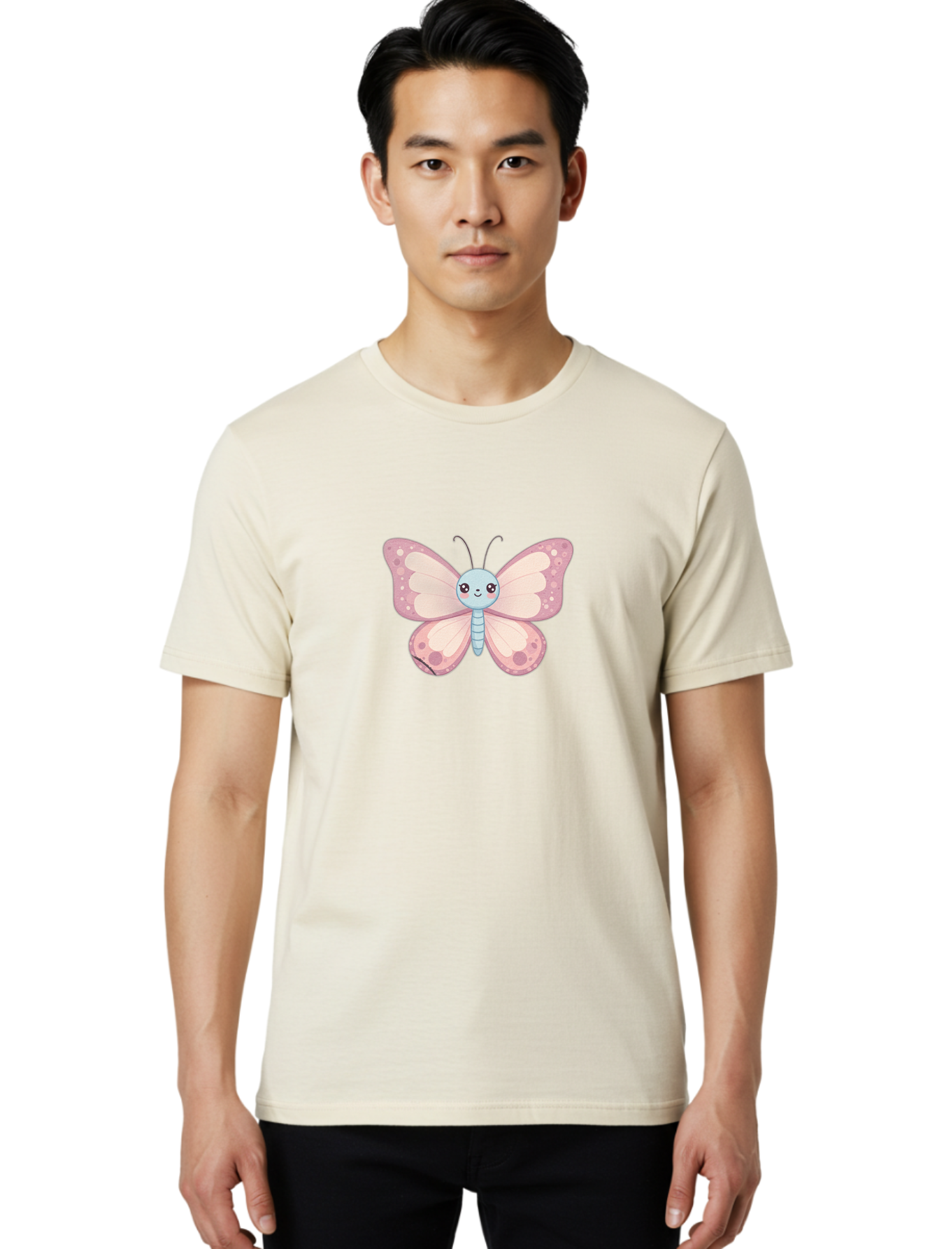 Butterfly Men'S Graphic Tee, 100% Cotton, Comfortable Casual Summer Wear, Machine Washable, Vintage Camera, Old Camera, Antique Camera, Black Camera, Classic Photography, Photography Equipment, Nostalgic Device, Film Camera, Camera Art Baj370