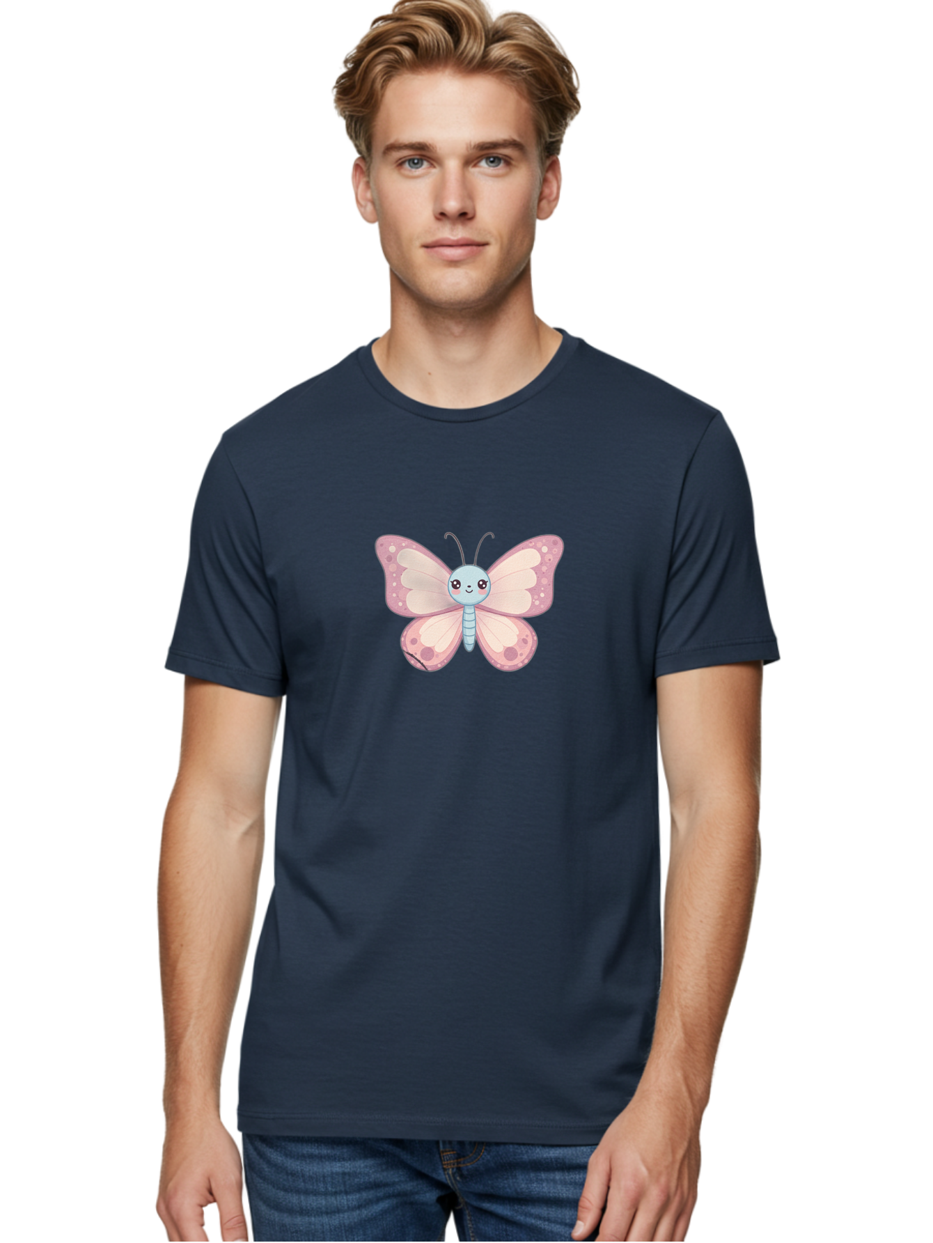 Butterfly Men'S Graphic Tee, 100% Cotton, Comfortable Casual Summer Wear, Machine Washable, Vintage Camera, Old Camera, Antique Camera, Black Camera, Classic Photography, Photography Equipment, Nostalgic Device, Film Camera, Camera Art Baj370