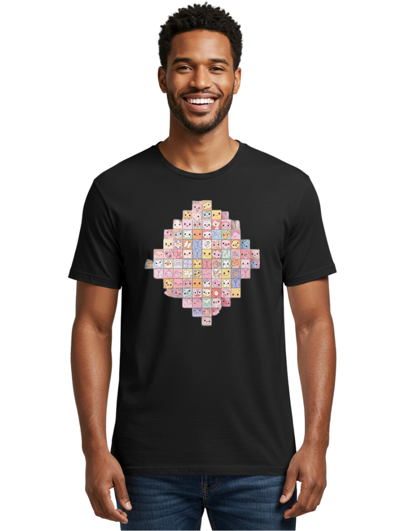 Candy-Crush-Grid Men'S Graphic Tee, 100% Cotton, Comfortable Casual Summer Wear, Machine Washable, Vintage Camera, Old Camera, Antique Camera, Black Camera, Classic Photography, Photography Equipment, Nostalgic Device, Film Camera, Camera Art Baj371