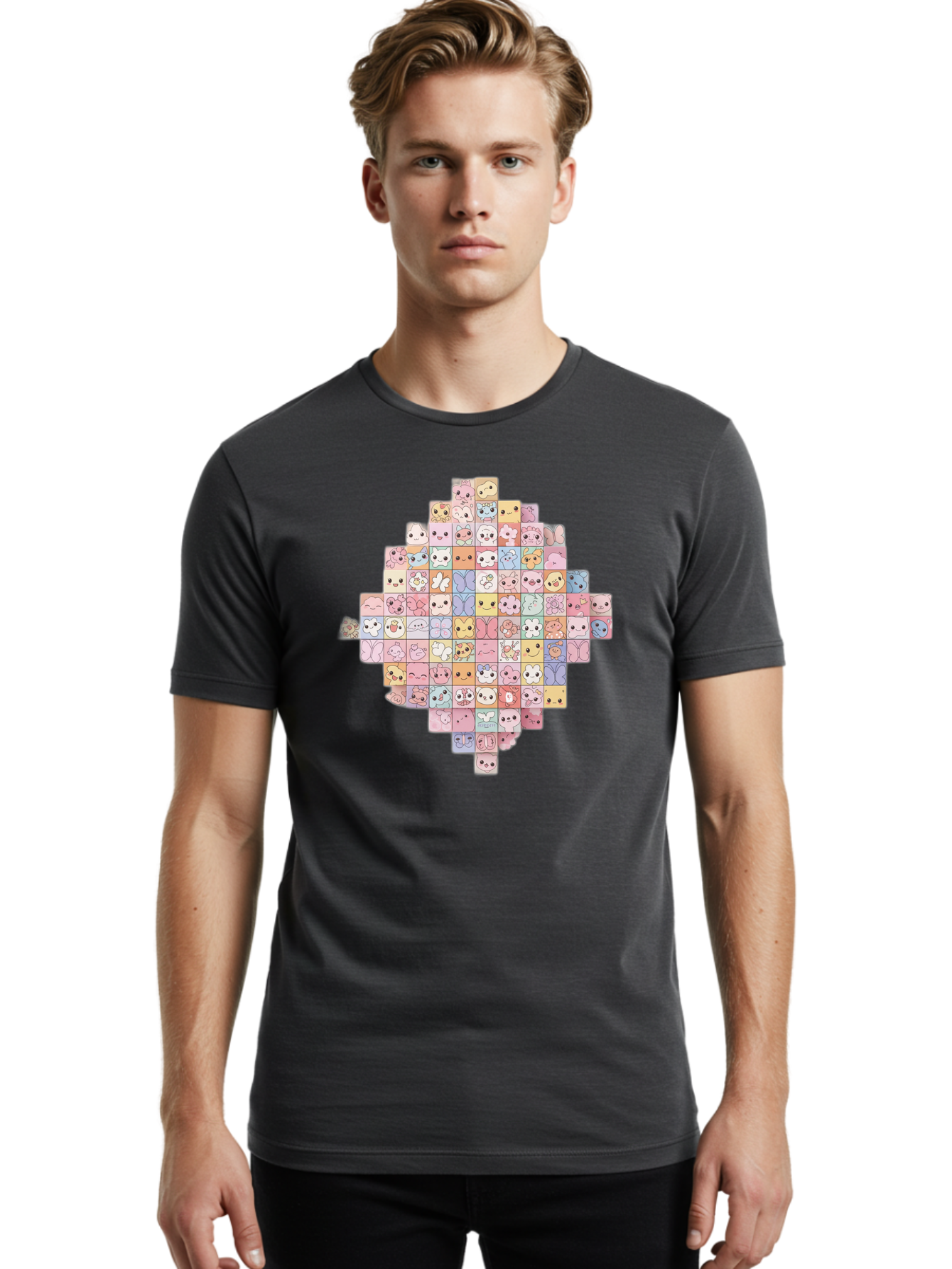Candy-Crush-Grid Men'S Graphic Tee, 100% Cotton, Comfortable Casual Summer Wear, Machine Washable, Vintage Camera, Old Camera, Antique Camera, Black Camera, Classic Photography, Photography Equipment, Nostalgic Device, Film Camera, Camera Art Baj371