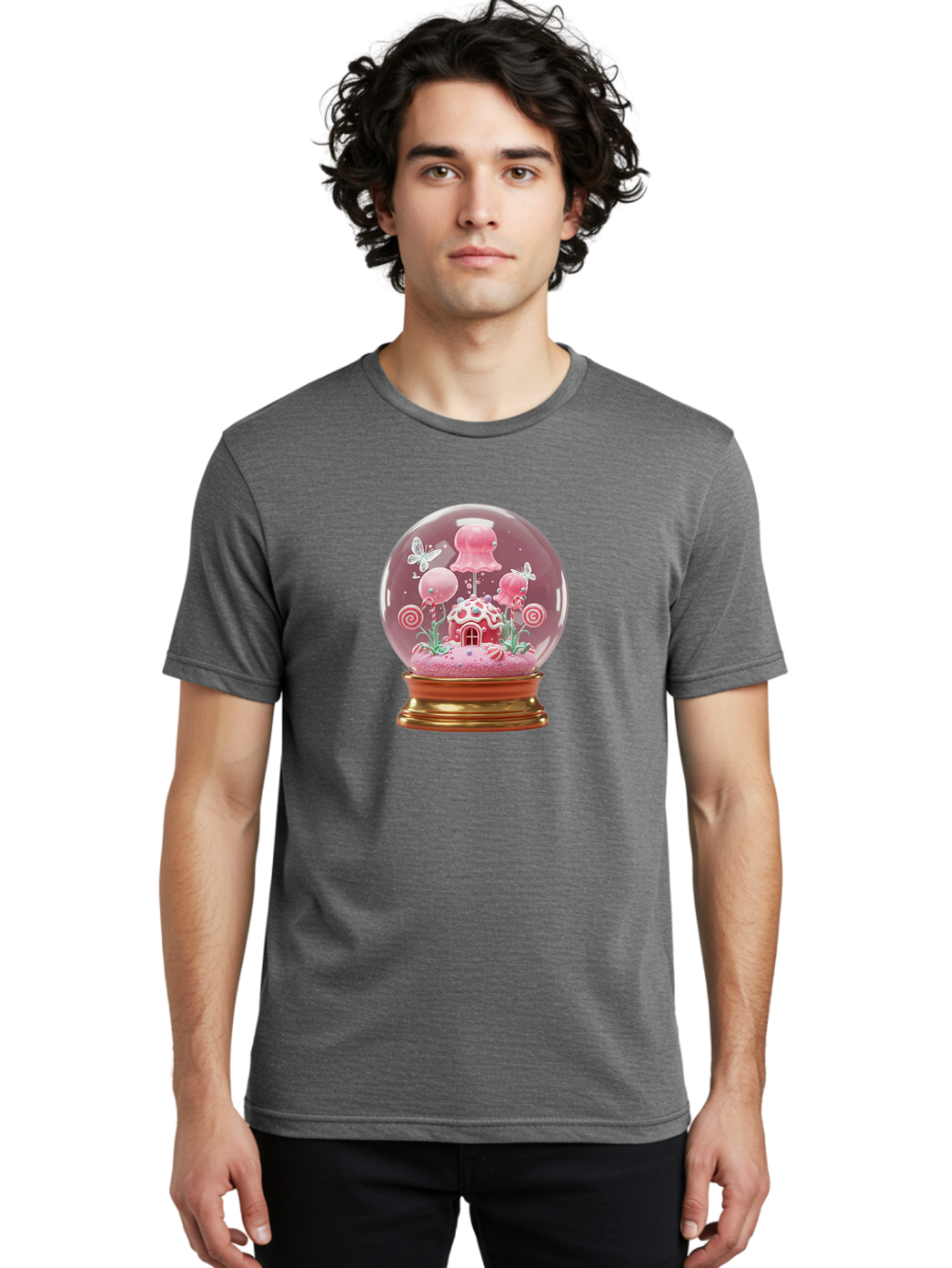Candy-House-Snow-Globe Men'S Graphic Tee, 100% Cotton, Comfortable Casual Summer Wear, Machine Washable, Vintage Camera, Old Camera, Antique Camera, Black Camera, Classic Photography, Photography Equipment, Nostalgic Device, Film Camera, Baj372