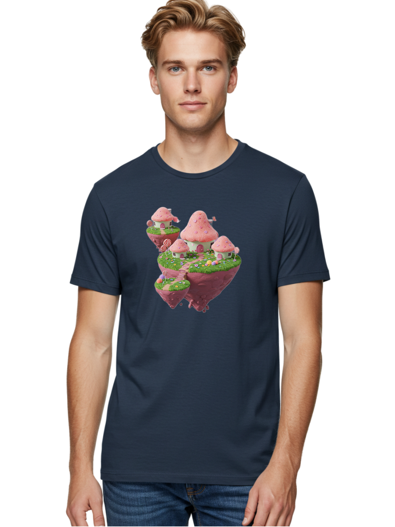 Candy-Land-Mushroom-Houses Men'S Graphic Tee, 100% Cotton, Comfortable Casual Summer Wear, Machine Washable, Vintage Camera, Old Camera, Antique Camera, Black Camera, Classic Photography, Photography Equipment, Nostalgic Device, Film Camera, Baj374