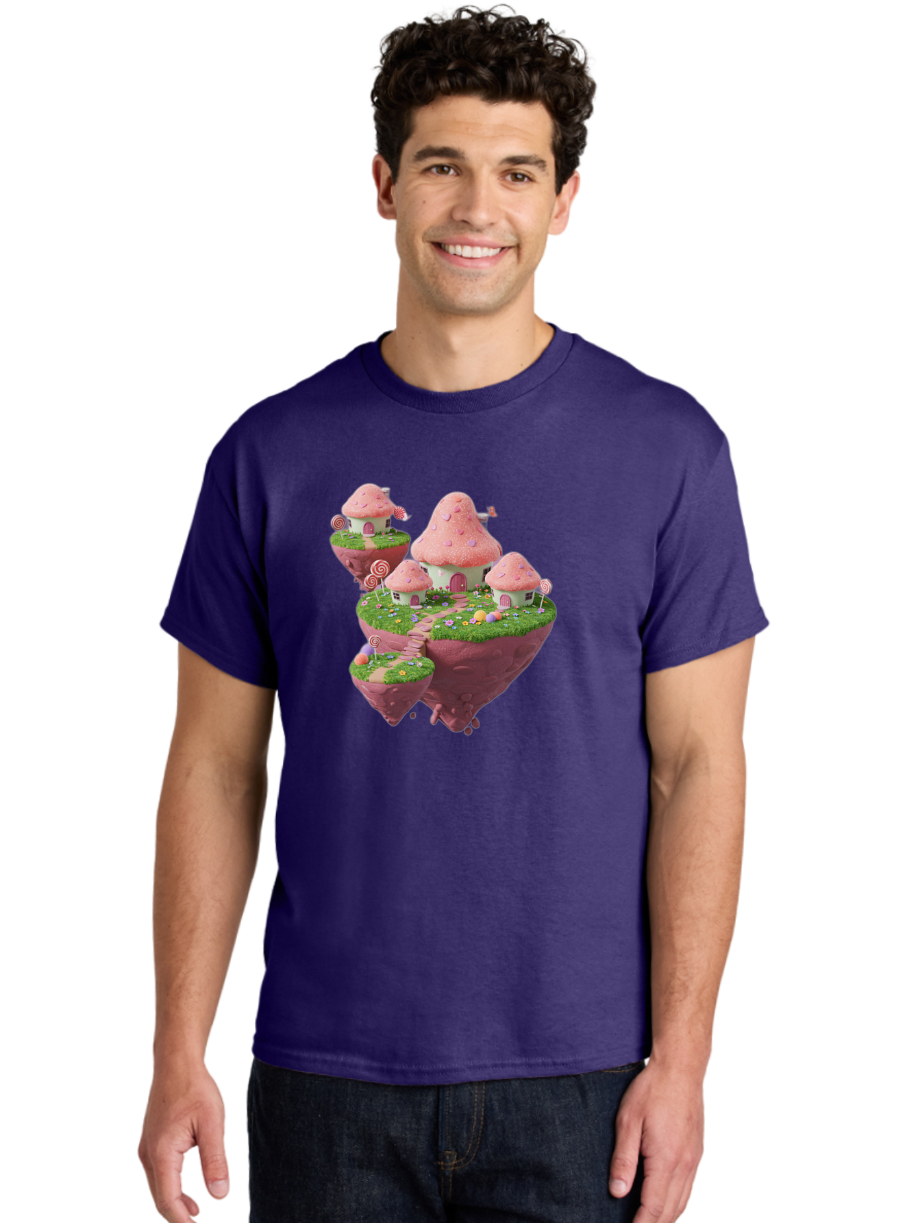 Candy-Land-Mushroom-Houses Men'S Graphic Tee, 100% Cotton, Comfortable Casual Summer Wear, Machine Washable, Vintage Camera, Old Camera, Antique Camera, Black Camera, Classic Photography, Photography Equipment, Nostalgic Device, Film Camera, Baj374
