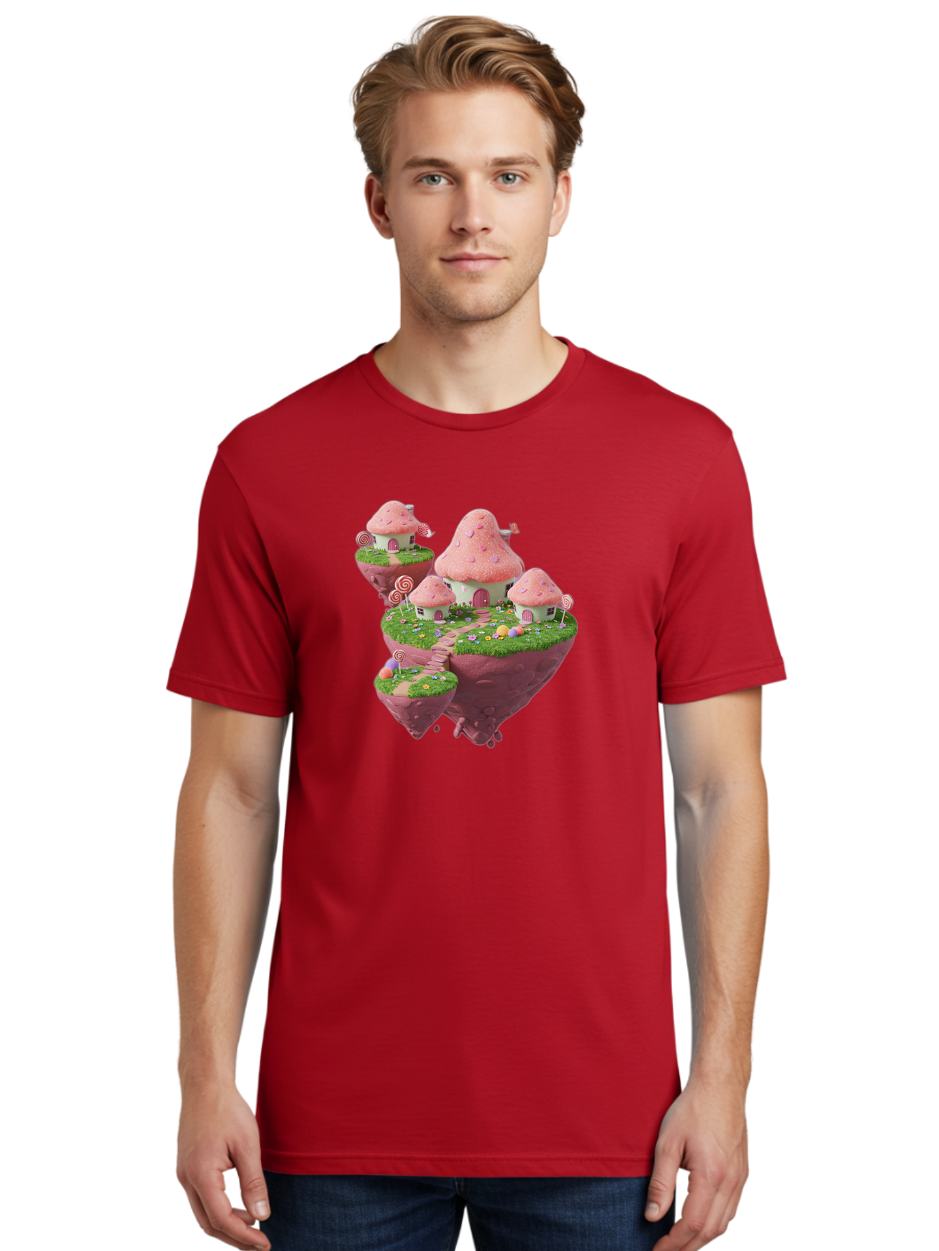 Candy-Land-Mushroom-Houses Men'S Graphic Tee, 100% Cotton, Comfortable Casual Summer Wear, Machine Washable, Vintage Camera, Old Camera, Antique Camera, Black Camera, Classic Photography, Photography Equipment, Nostalgic Device, Film Camera, Baj374