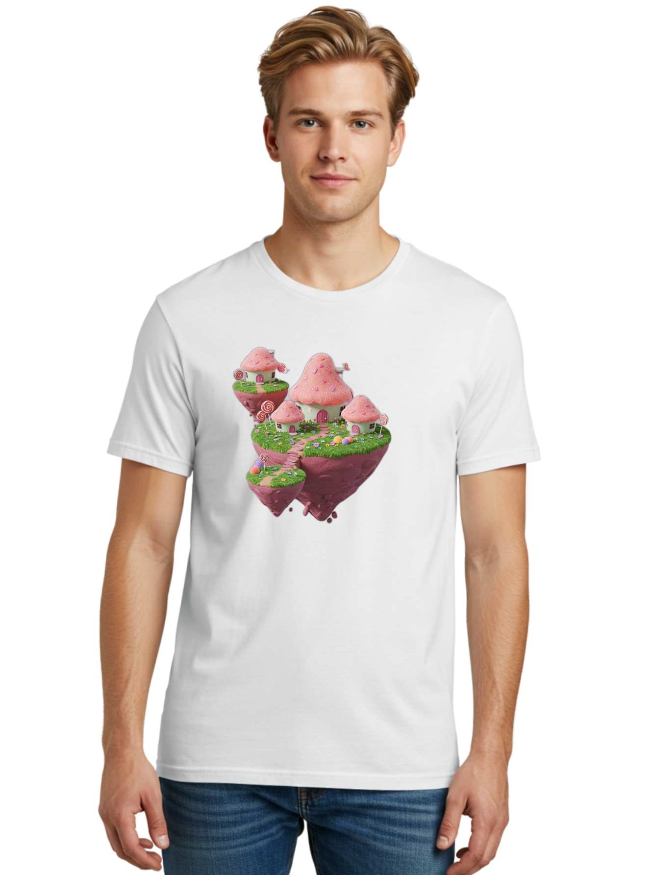 Candy-Land-Mushroom-Houses Men'S Graphic Tee, 100% Cotton, Comfortable Casual Summer Wear, Machine Washable, Vintage Camera, Old Camera, Antique Camera, Black Camera, Classic Photography, Photography Equipment, Nostalgic Device, Film Camera, Baj374