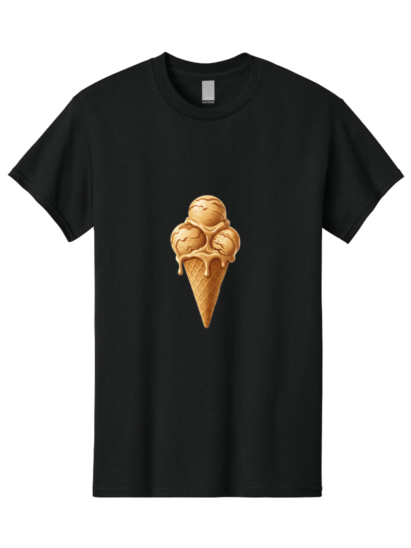 Caramel-Ice-Cream-Cone-1 Men'S Graphic Tee, 100% Cotton, Comfortable Casual Summer Wear, Machine Washable, Vintage Camera, Old Camera, Antique Camera, Black Camera, Classic Photography, Photography Equipment, Nostalgic Device, Film Camera, Baj377