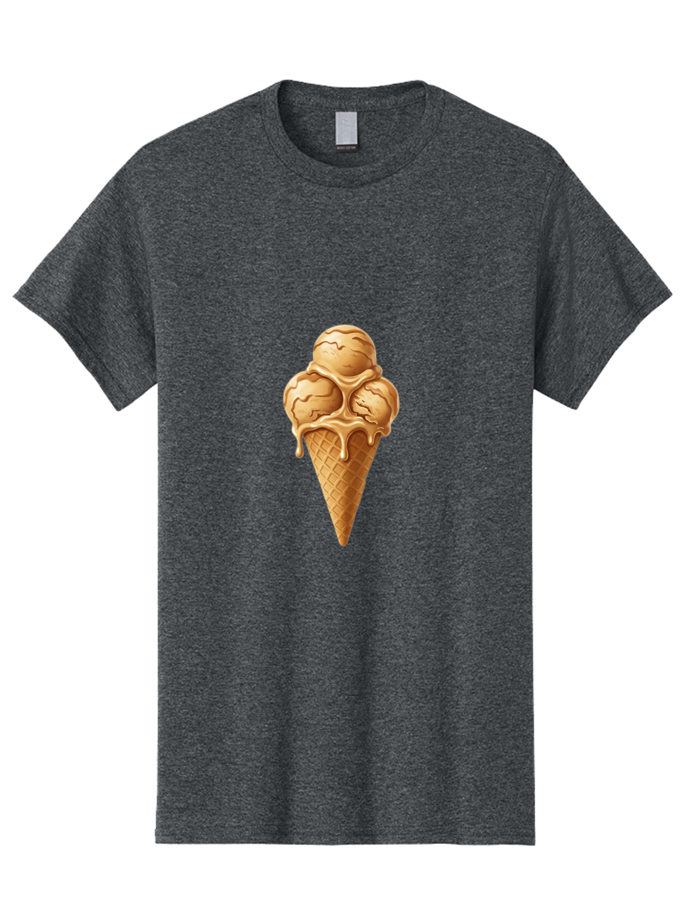 Caramel-Ice-Cream-Cone-1 Men'S Graphic Tee, 100% Cotton, Comfortable Casual Summer Wear, Machine Washable, Vintage Camera, Old Camera, Antique Camera, Black Camera, Classic Photography, Photography Equipment, Nostalgic Device, Film Camera, Baj377