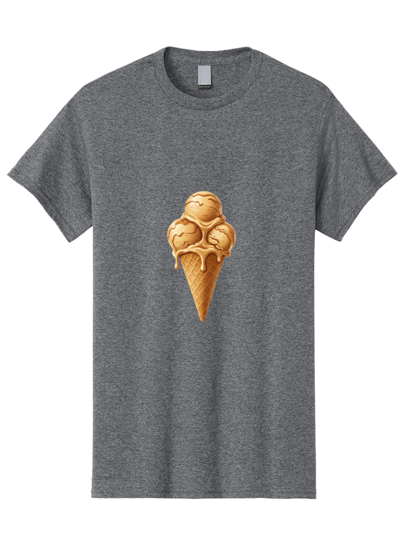 Caramel-Ice-Cream-Cone-1 Men'S Graphic Tee, 100% Cotton, Comfortable Casual Summer Wear, Machine Washable, Vintage Camera, Old Camera, Antique Camera, Black Camera, Classic Photography, Photography Equipment, Nostalgic Device, Film Camera, Baj377