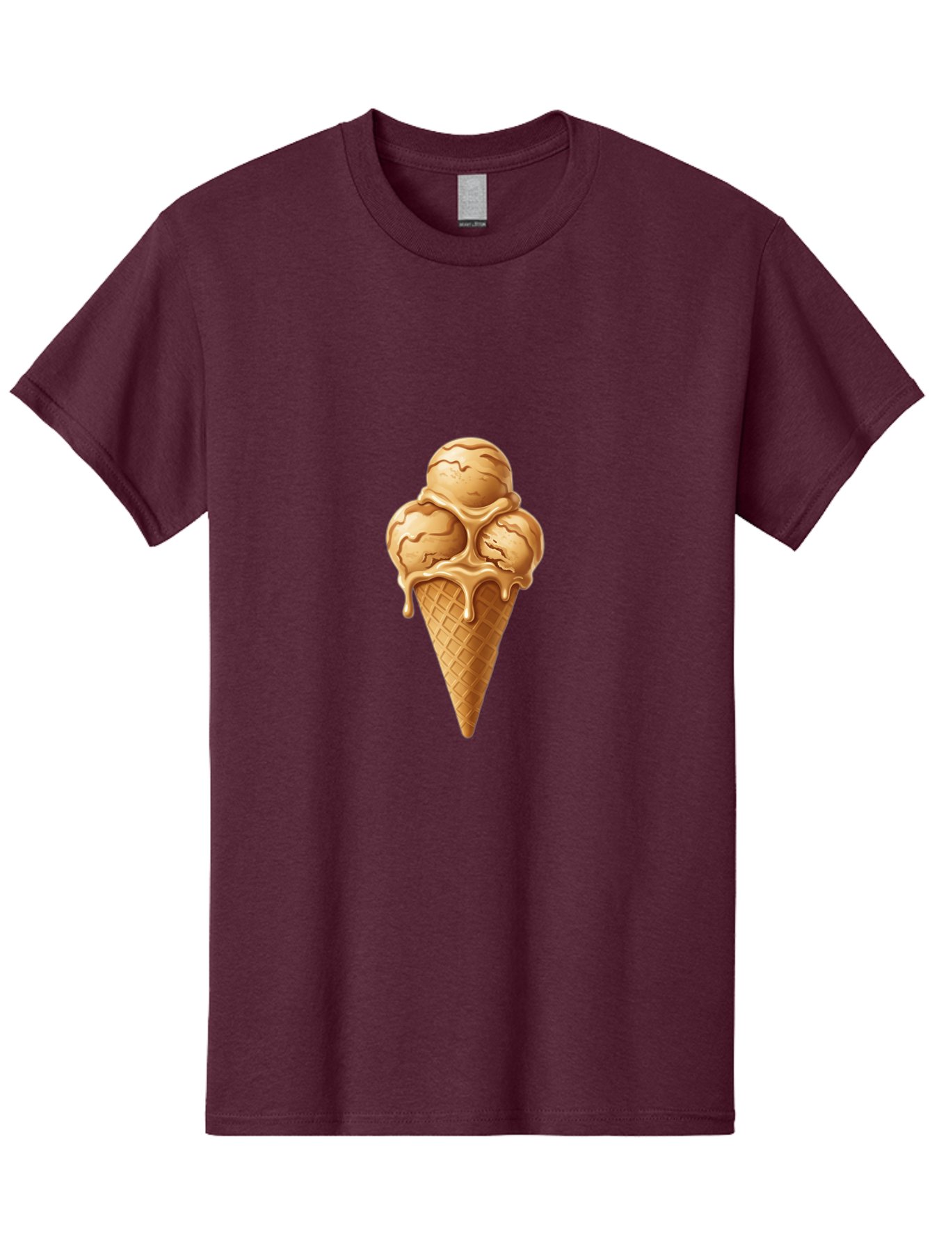 Caramel-Ice-Cream-Cone-1 Men'S Graphic Tee, 100% Cotton, Comfortable Casual Summer Wear, Machine Washable, Vintage Camera, Old Camera, Antique Camera, Black Camera, Classic Photography, Photography Equipment, Nostalgic Device, Film Camera, Baj377