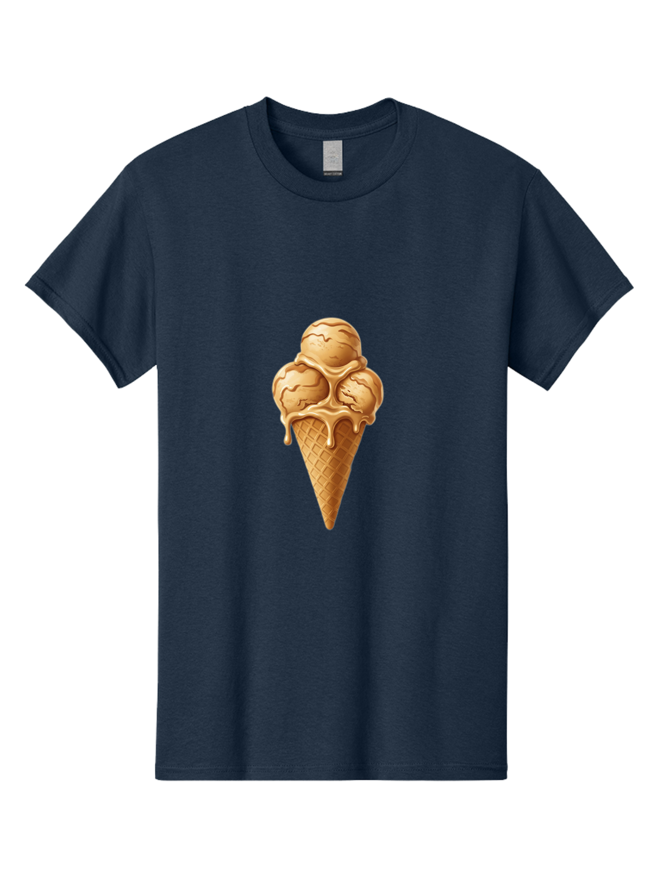 Caramel-Ice-Cream-Cone-1 Men'S Graphic Tee, 100% Cotton, Comfortable Casual Summer Wear, Machine Washable, Vintage Camera, Old Camera, Antique Camera, Black Camera, Classic Photography, Photography Equipment, Nostalgic Device, Film Camera, Baj377