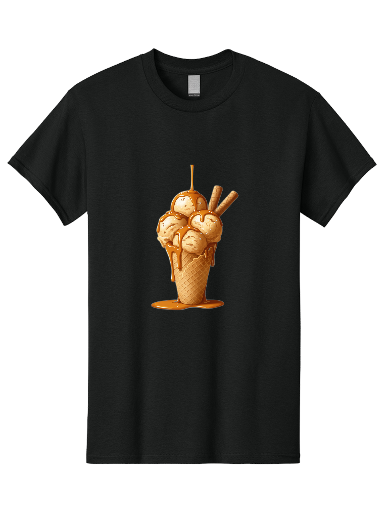 Caramel-Ice-Cream-Cone Men'S Graphic Tee, 100% Cotton, Comfortable Casual Summer Wear, Machine Washable, Vintage Camera, Old Camera, Antique Camera, Black Camera, Classic Photography, Photography Equipment, Nostalgic Device, Film Camera, Baj378