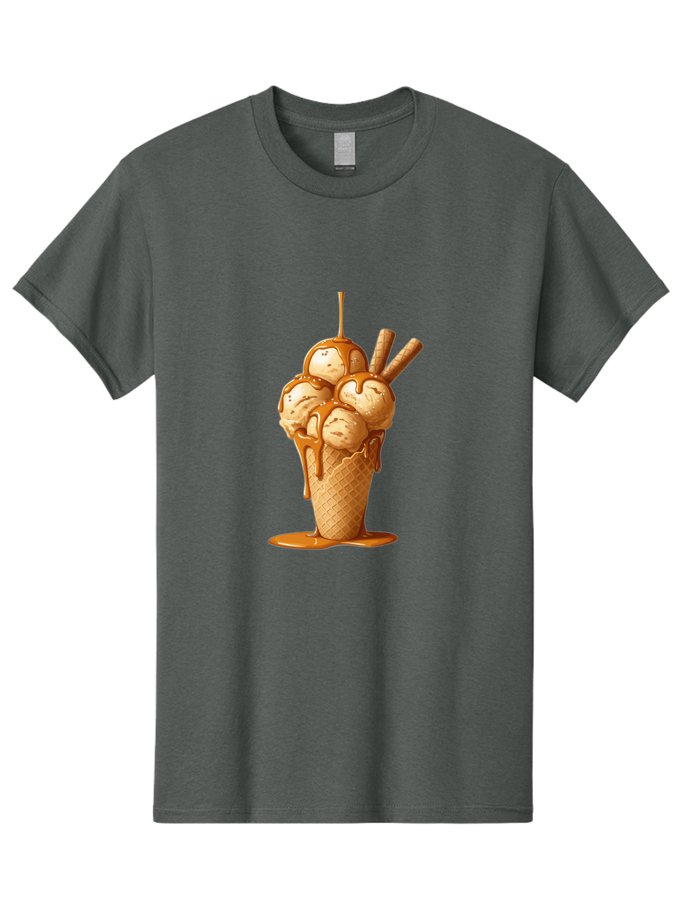 Caramel-Ice-Cream-Cone Men'S Graphic Tee, 100% Cotton, Comfortable Casual Summer Wear, Machine Washable, Vintage Camera, Old Camera, Antique Camera, Black Camera, Classic Photography, Photography Equipment, Nostalgic Device, Film Camera, Baj378