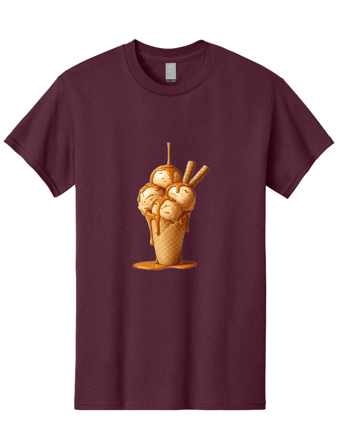 Caramel-Ice-Cream-Cone Men'S Graphic Tee, 100% Cotton, Comfortable Casual Summer Wear, Machine Washable, Vintage Camera, Old Camera, Antique Camera, Black Camera, Classic Photography, Photography Equipment, Nostalgic Device, Film Camera, Baj378