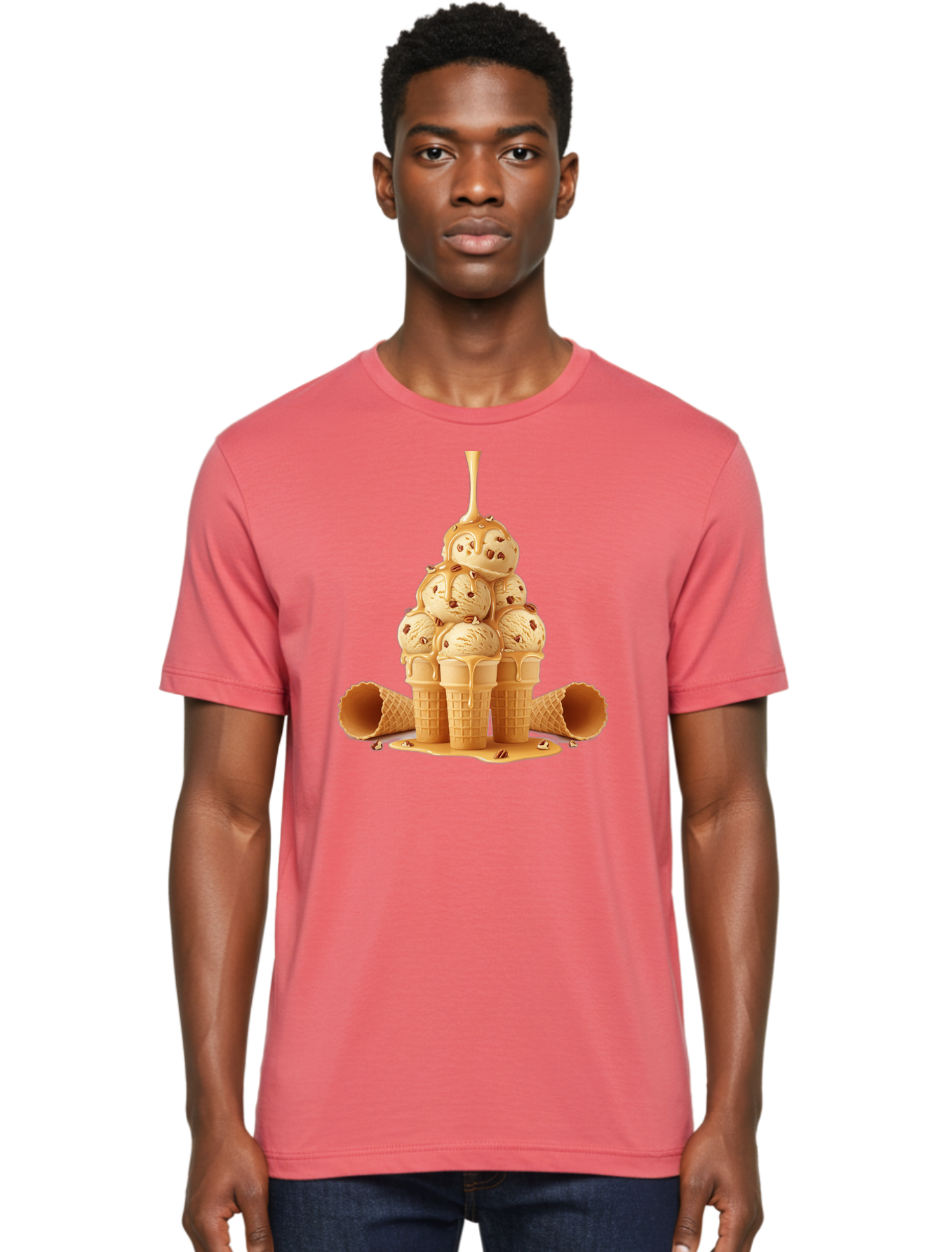 Caramel-Ice-Cream-Cones Men'S Graphic Tee, 100% Cotton, Comfortable Casual Summer Wear, Machine Washable, Vintage Camera, Old Camera, Antique Camera, Black Camera, Classic Photography, Photography Equipment, Nostalgic Device, Film Camera, Baj379