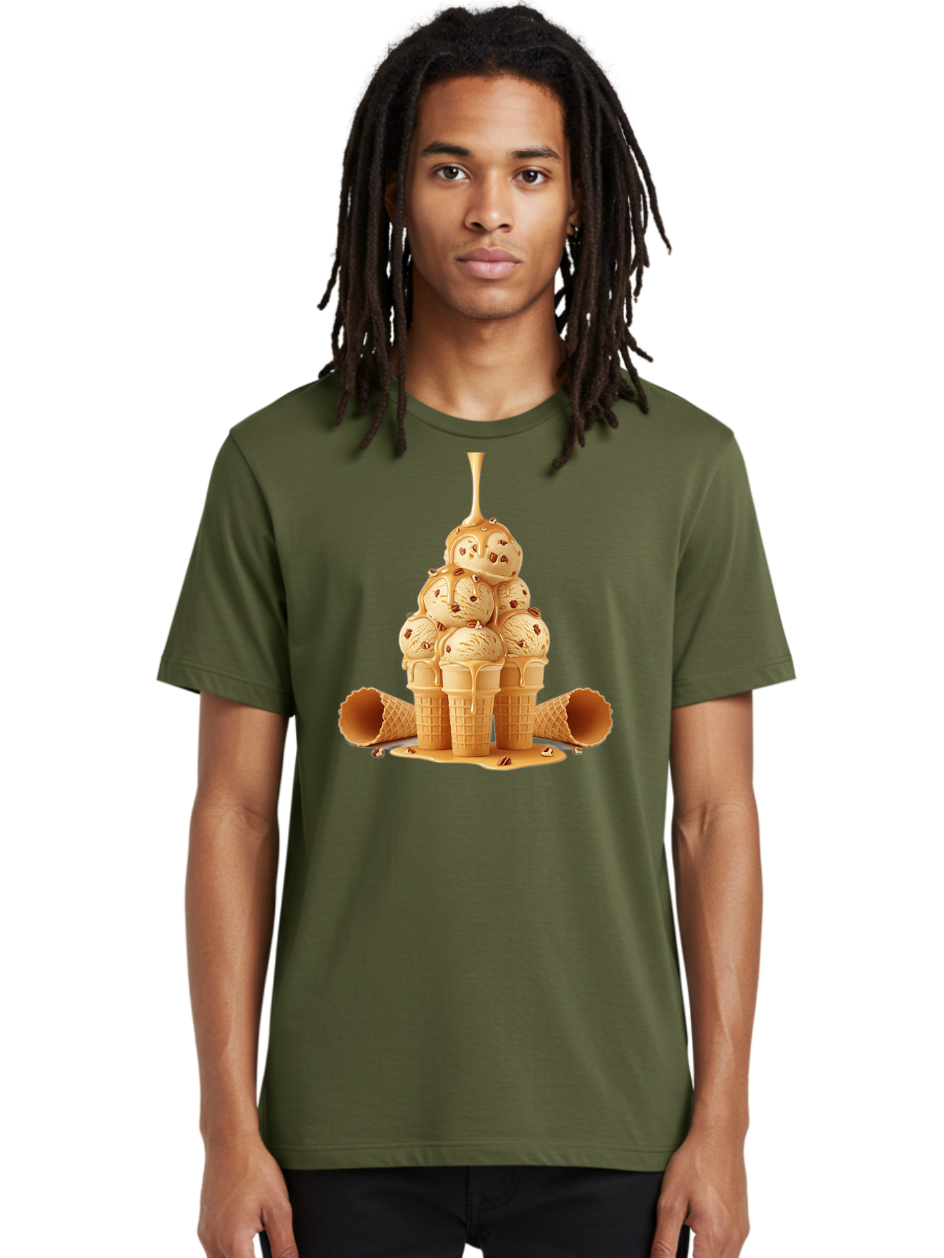 Caramel-Ice-Cream-Cones Men'S Graphic Tee, 100% Cotton, Comfortable Casual Summer Wear, Machine Washable, Vintage Camera, Old Camera, Antique Camera, Black Camera, Classic Photography, Photography Equipment, Nostalgic Device, Film Camera, Baj379