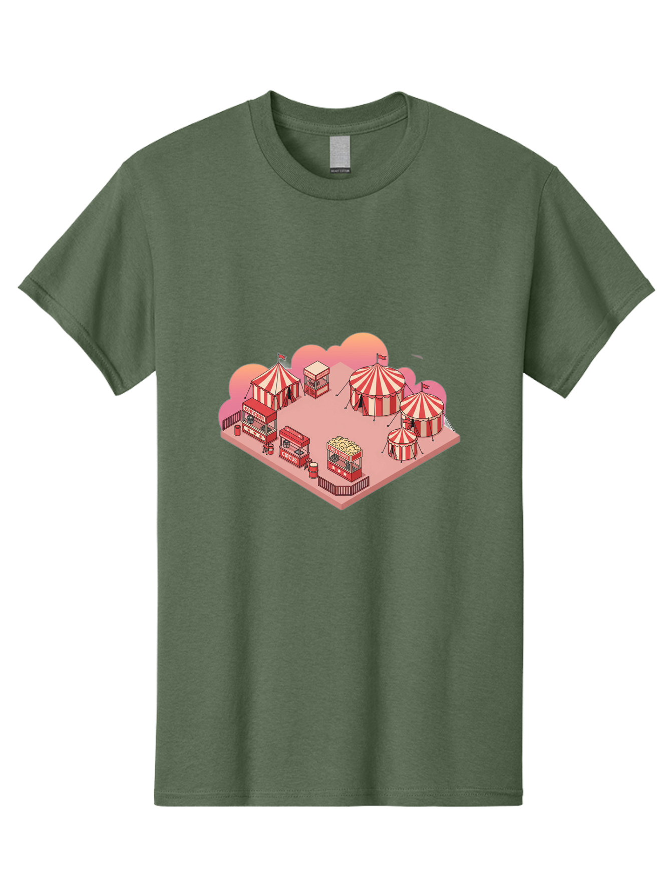 Carnival-Scene-1 Men'S Graphic Tee, 100% Cotton, Comfortable Casual Summer Wear, Machine Washable, Vintage Camera, Old Camera, Antique Camera, Black Camera, Classic Photography, Photography Equipment, Nostalgic Device, Film Camera, Camera Art Baj380