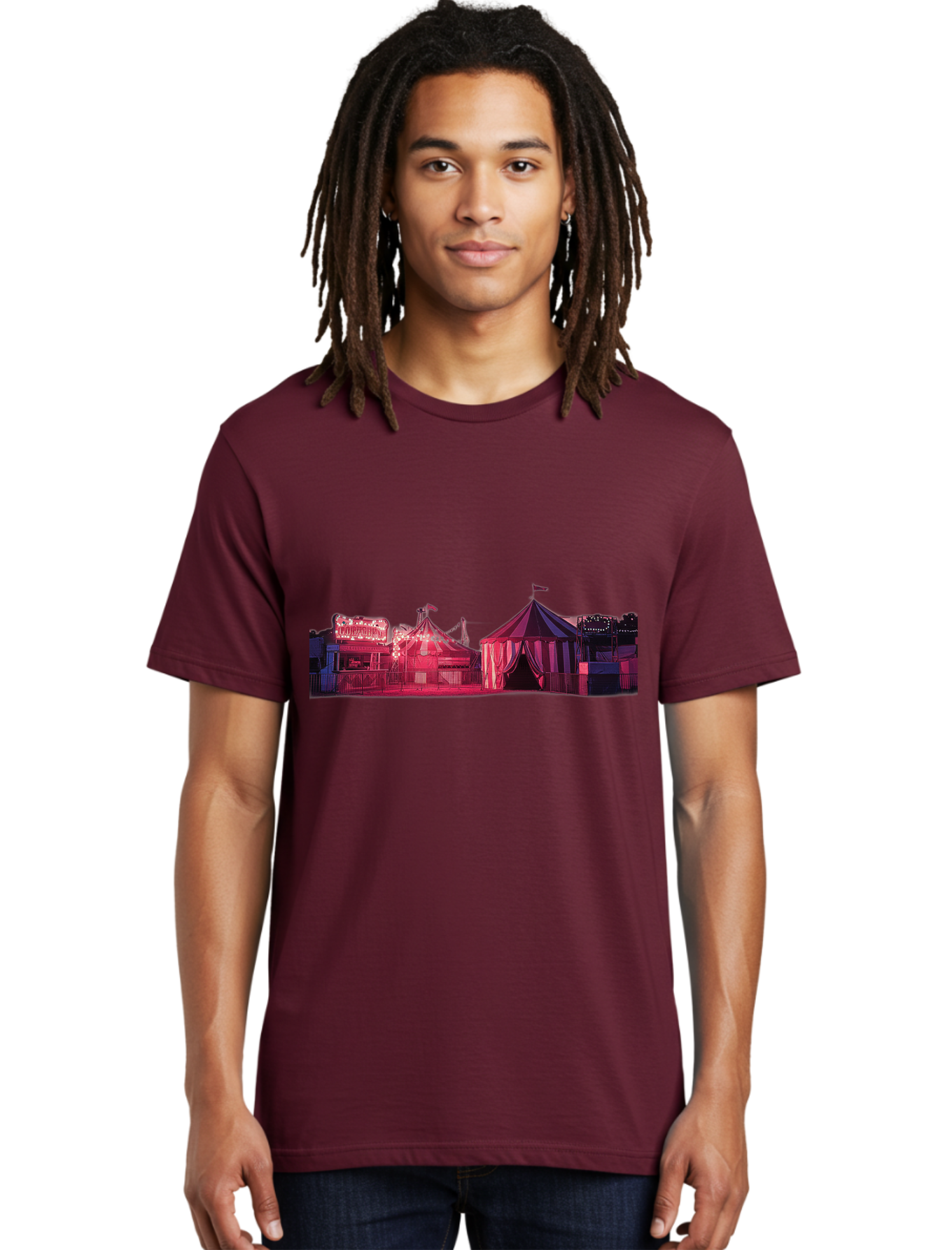 Carnival-Scene-2 Men'S Graphic Tee, 100% Cotton, Comfortable Casual Summer Wear, Machine Washable, Vintage Camera, Old Camera, Antique Camera, Black Camera, Classic Photography, Photography Equipment, Nostalgic Device, Film Camera, Camera Art Baj381