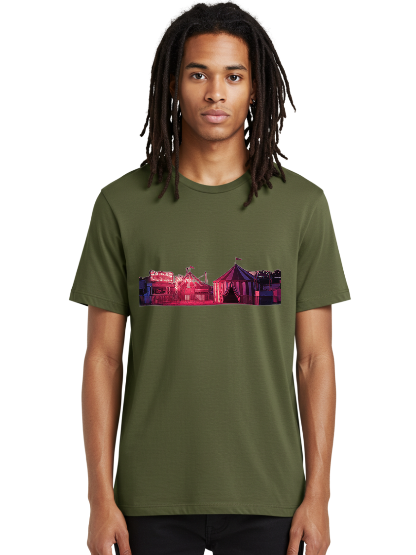 Carnival-Scene-2 Men'S Graphic Tee, 100% Cotton, Comfortable Casual Summer Wear, Machine Washable, Vintage Camera, Old Camera, Antique Camera, Black Camera, Classic Photography, Photography Equipment, Nostalgic Device, Film Camera, Camera Art Baj381