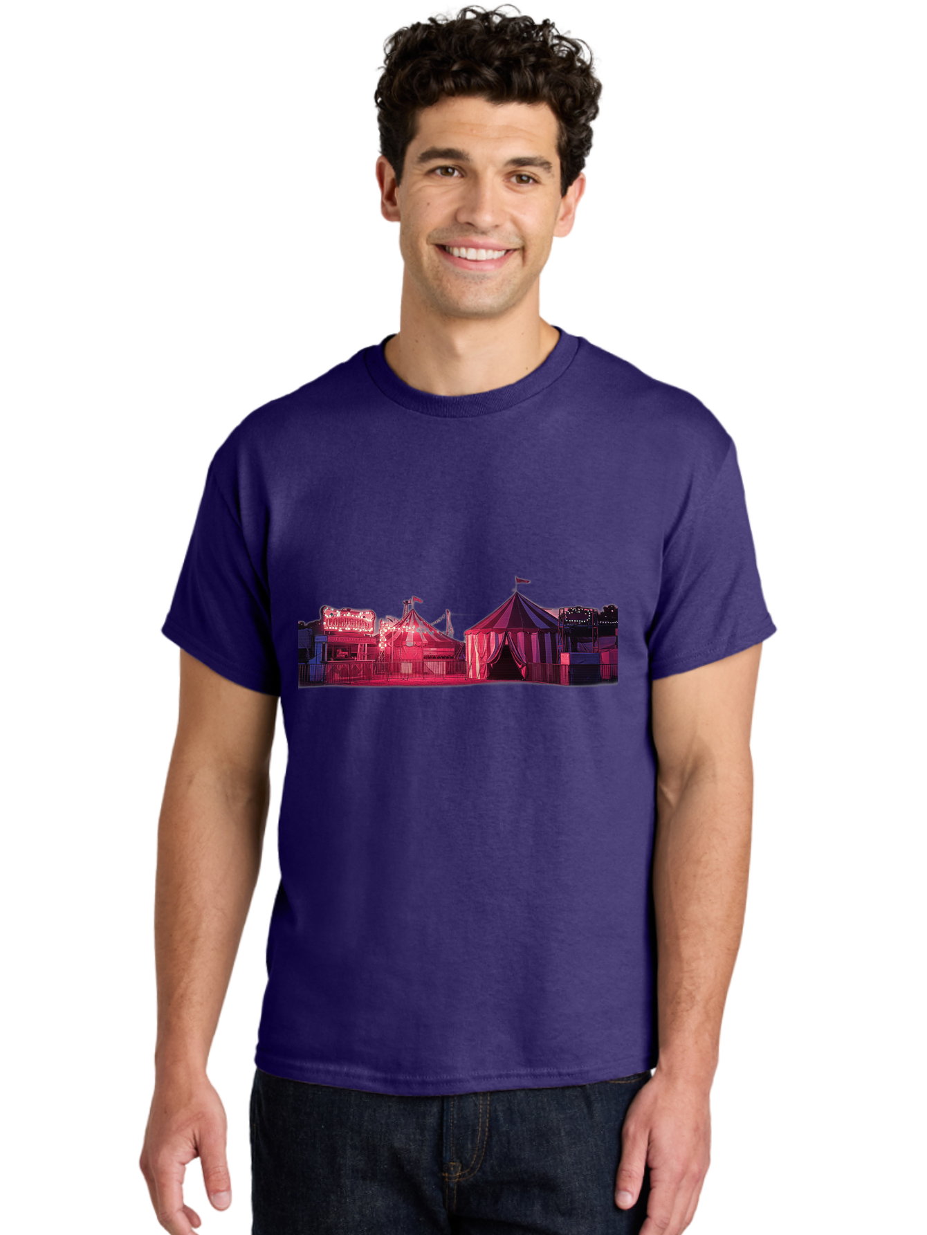 Carnival-Scene-2 Men'S Graphic Tee, 100% Cotton, Comfortable Casual Summer Wear, Machine Washable, Vintage Camera, Old Camera, Antique Camera, Black Camera, Classic Photography, Photography Equipment, Nostalgic Device, Film Camera, Camera Art Baj381
