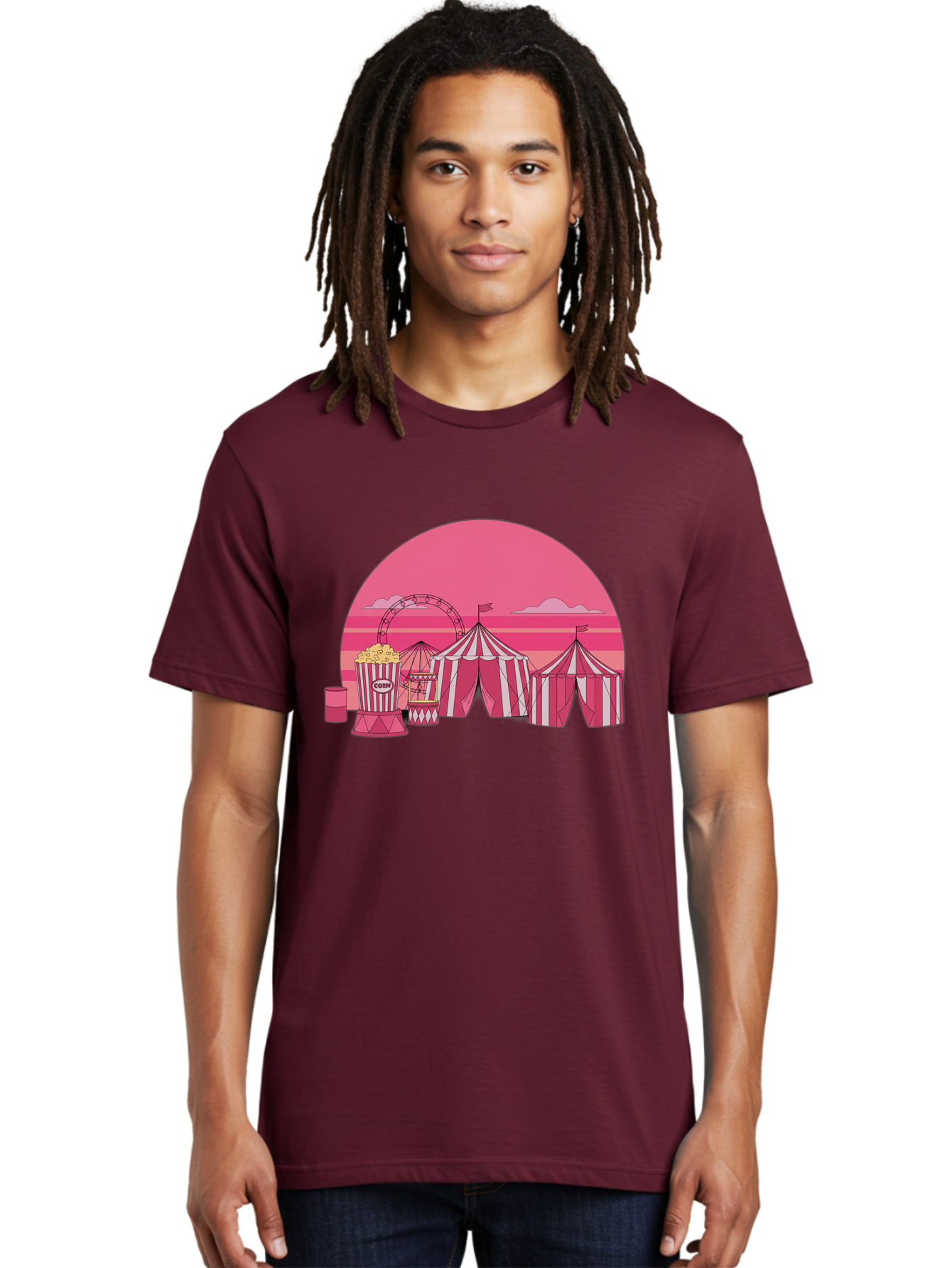 Carnival-Scene Men'S Graphic Tee, 100% Cotton, Comfortable Casual Summer Wear, Machine Washable, Vintage Camera, Old Camera, Antique Camera, Black Camera, Classic Photography, Photography Equipment, Nostalgic Device, Film Camera, Camera Art Baj382