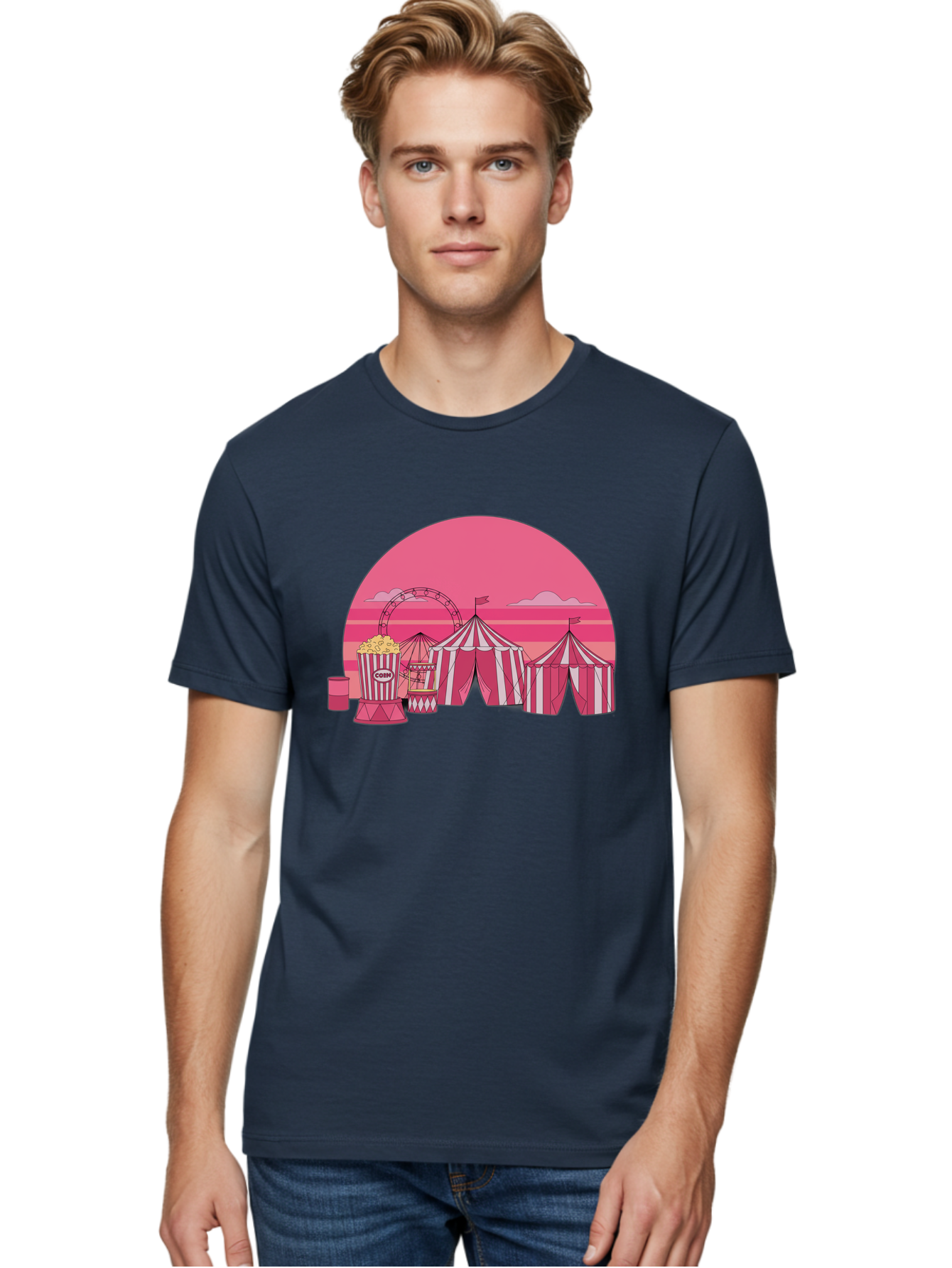 Carnival-Scene Men'S Graphic Tee, 100% Cotton, Comfortable Casual Summer Wear, Machine Washable, Vintage Camera, Old Camera, Antique Camera, Black Camera, Classic Photography, Photography Equipment, Nostalgic Device, Film Camera, Camera Art Baj382