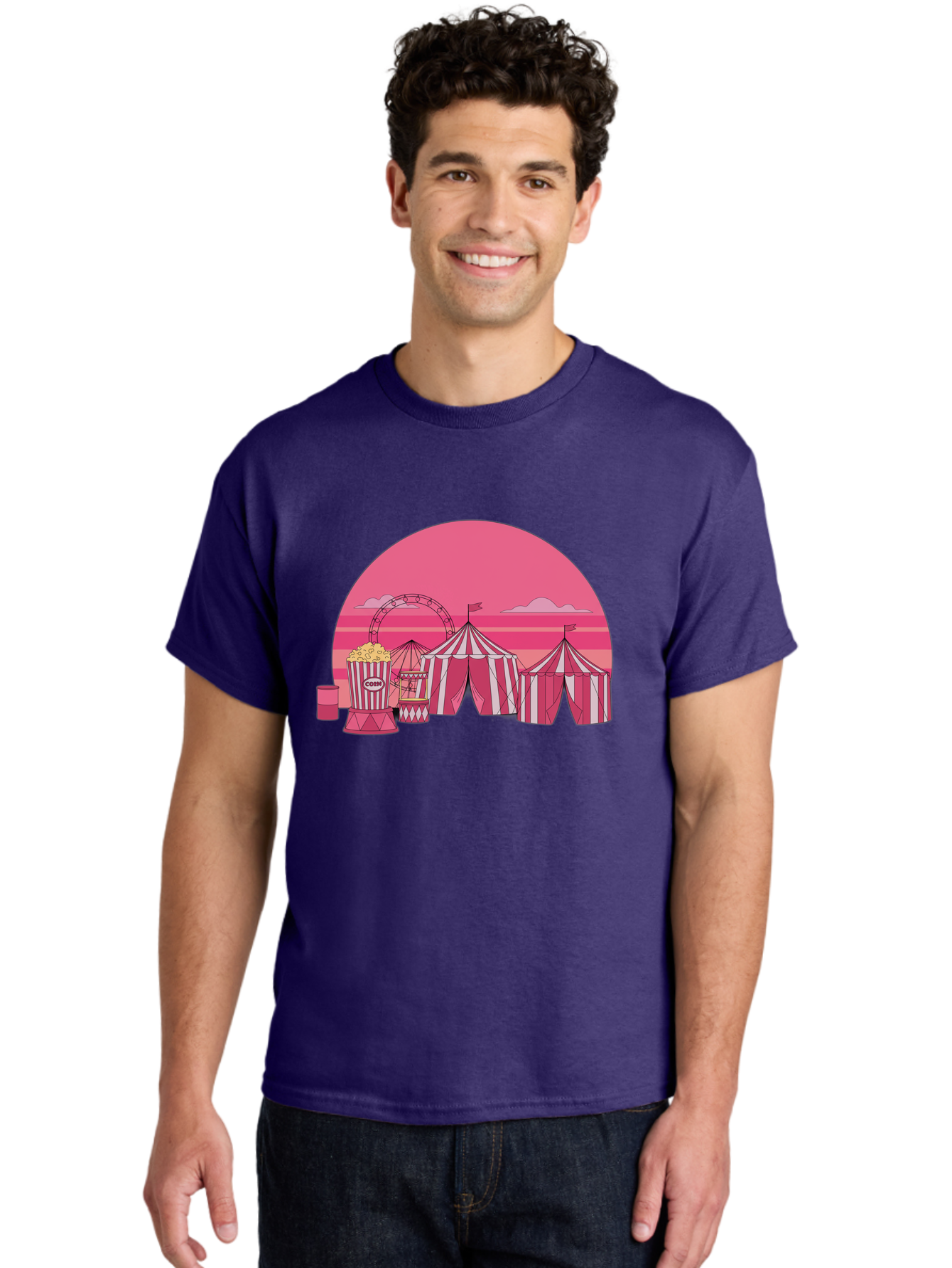 Carnival-Scene Men'S Graphic Tee, 100% Cotton, Comfortable Casual Summer Wear, Machine Washable, Vintage Camera, Old Camera, Antique Camera, Black Camera, Classic Photography, Photography Equipment, Nostalgic Device, Film Camera, Camera Art Baj382