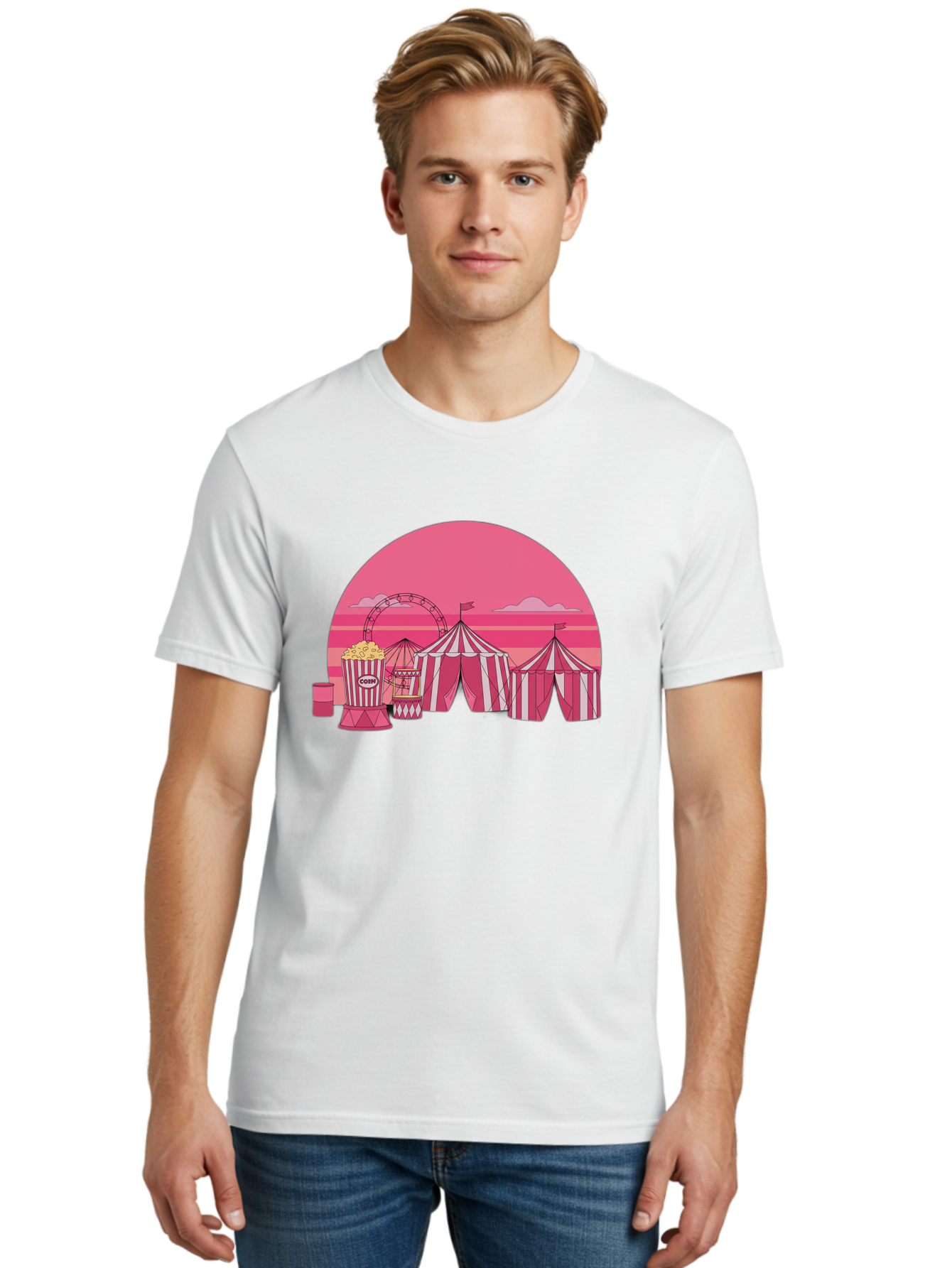 Carnival-Scene Men'S Graphic Tee, 100% Cotton, Comfortable Casual Summer Wear, Machine Washable, Vintage Camera, Old Camera, Antique Camera, Black Camera, Classic Photography, Photography Equipment, Nostalgic Device, Film Camera, Camera Art Baj382