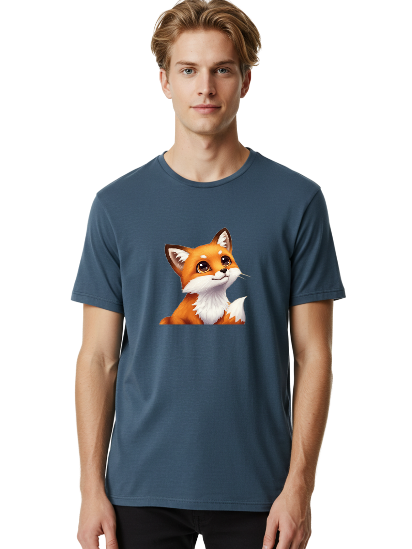 Cartoon-Fox-1 Men'S Graphic Tee, 100% Cotton, Comfortable Casual Summer Wear, Machine Washable, Vintage Camera, Old Camera, Antique Camera, Black Camera, Classic Photography, Photography Equipment, Nostalgic Device, Film Camera, Camera Art Baj383
