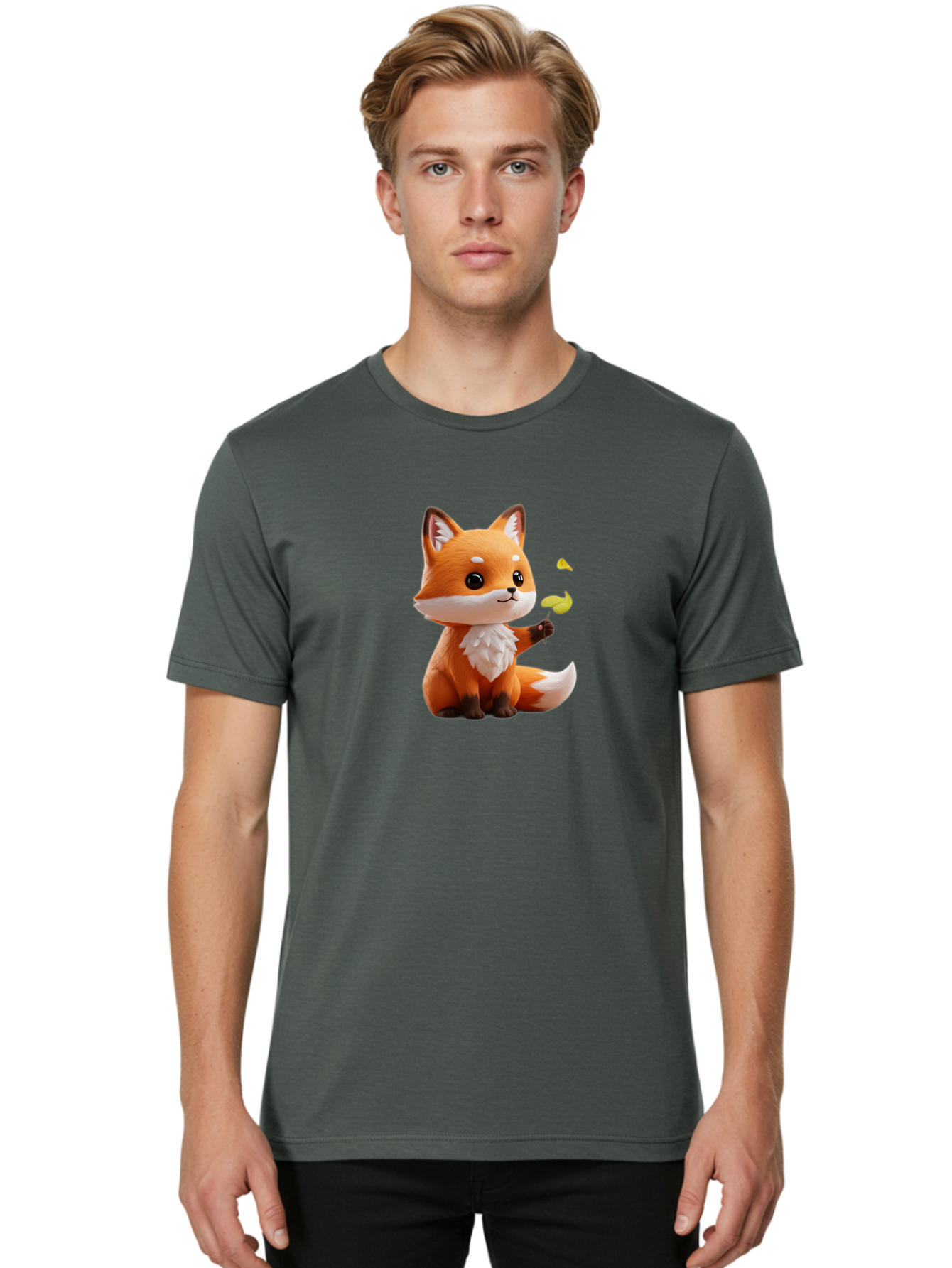 Cartoon-Fox-2 Men'S Graphic Tee, 100% Cotton, Comfortable Casual Summer Wear, Machine Washable, Vintage Camera, Old Camera, Antique Camera, Black Camera, Classic Photography, Photography Equipment, Nostalgic Device, Film Camera, Camera Art Baj384