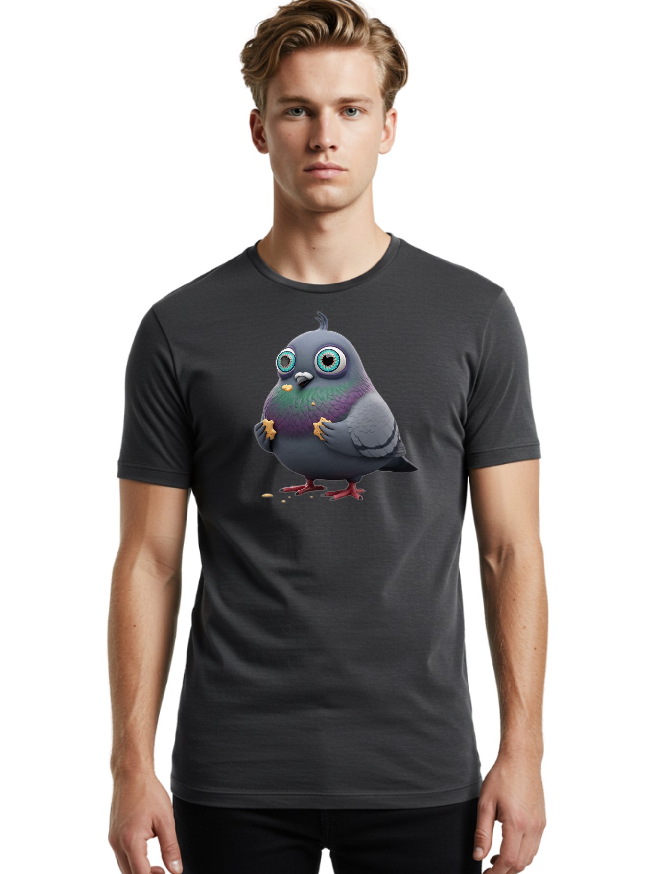 Cartoon-Pigeon Men'S Graphic Tee, 100% Cotton, Comfortable Casual Summer Wear, Machine Washable, Vintage Camera, Old Camera, Antique Camera, Black Camera, Classic Photography, Photography Equipment, Nostalgic Device, Film Camera, Camera Art Baj387