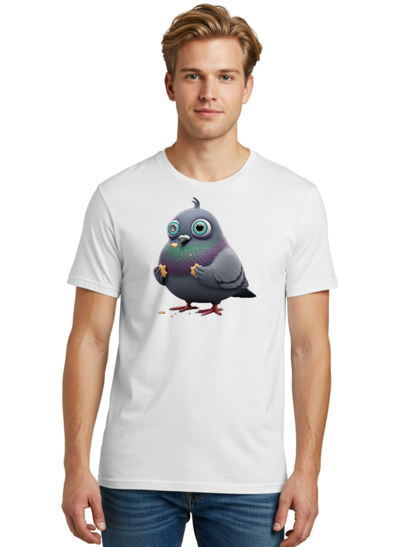 Cartoon-Pigeon Men'S Graphic Tee, 100% Cotton, Comfortable Casual Summer Wear, Machine Washable, Vintage Camera, Old Camera, Antique Camera, Black Camera, Classic Photography, Photography Equipment, Nostalgic Device, Film Camera, Camera Art Baj387