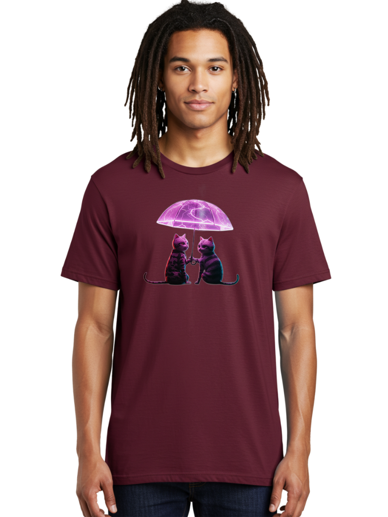 Cats-Under-Electric-Umbrella Men'S Graphic Tee, 100% Cotton, Comfortable Casual Summer Wear, Machine Washable, Vintage Camera, Old Camera, Antique Camera, Black Camera, Classic Photography, Photography Equipment, Nostalgic Device, Film Camera, Baj388