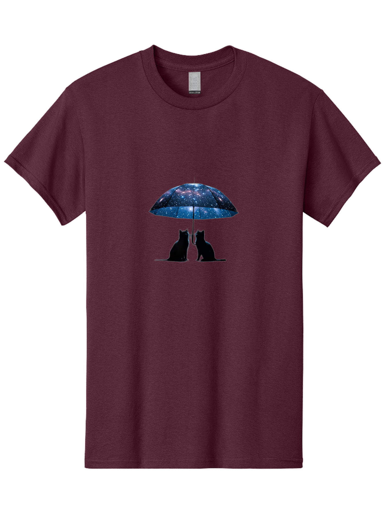 Cats-Under-Galaxy-Umbrella Men'S Graphic Tee, 100% Cotton, Comfortable Casual Summer Wear, Machine Washable, Vintage Camera, Old Camera, Antique Camera, Black Camera, Classic Photography, Photography Equipment, Nostalgic Device, Film Camera, Baj389