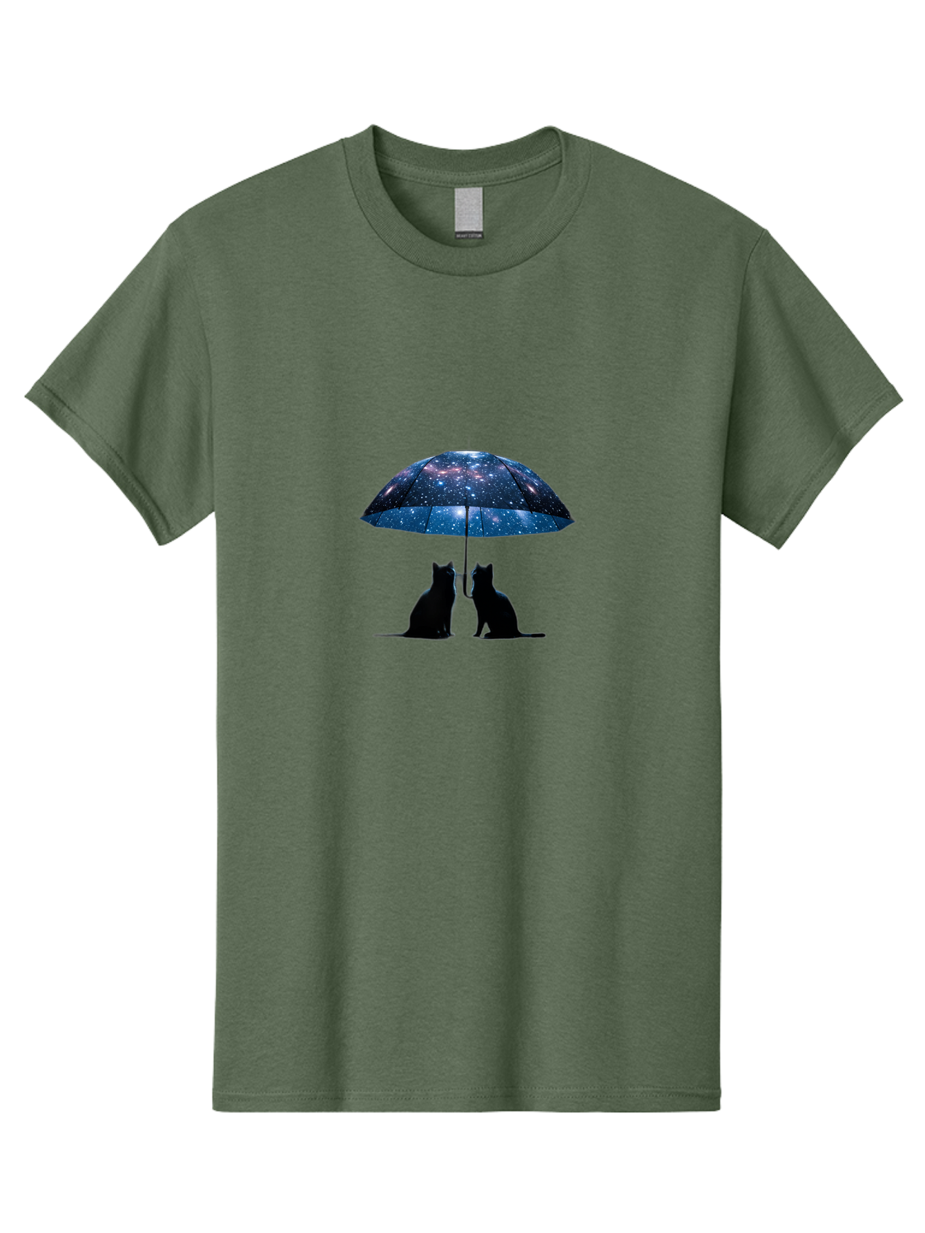 Cats-Under-Galaxy-Umbrella Men'S Graphic Tee, 100% Cotton, Comfortable Casual Summer Wear, Machine Washable, Vintage Camera, Old Camera, Antique Camera, Black Camera, Classic Photography, Photography Equipment, Nostalgic Device, Film Camera, Baj389