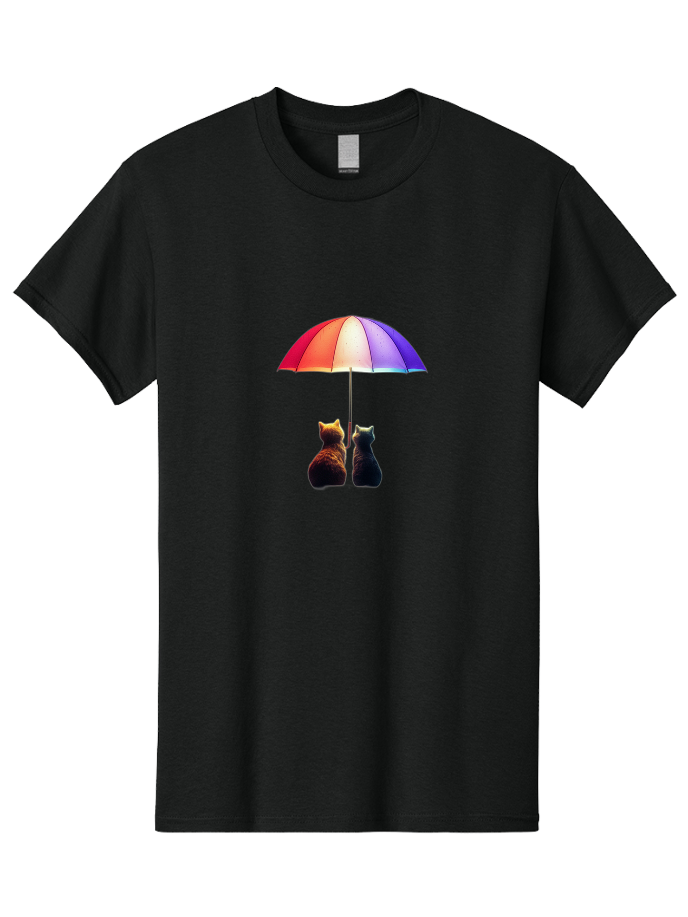 Cats-Under-Umbrella-1 Men'S Graphic Tee, 100% Cotton, Comfortable Casual Summer Wear, Machine Washable, Vintage Camera, Old Camera, Antique Camera, Black Camera, Classic Photography, Photography Equipment, Nostalgic Device, Film Camera, Baj390
