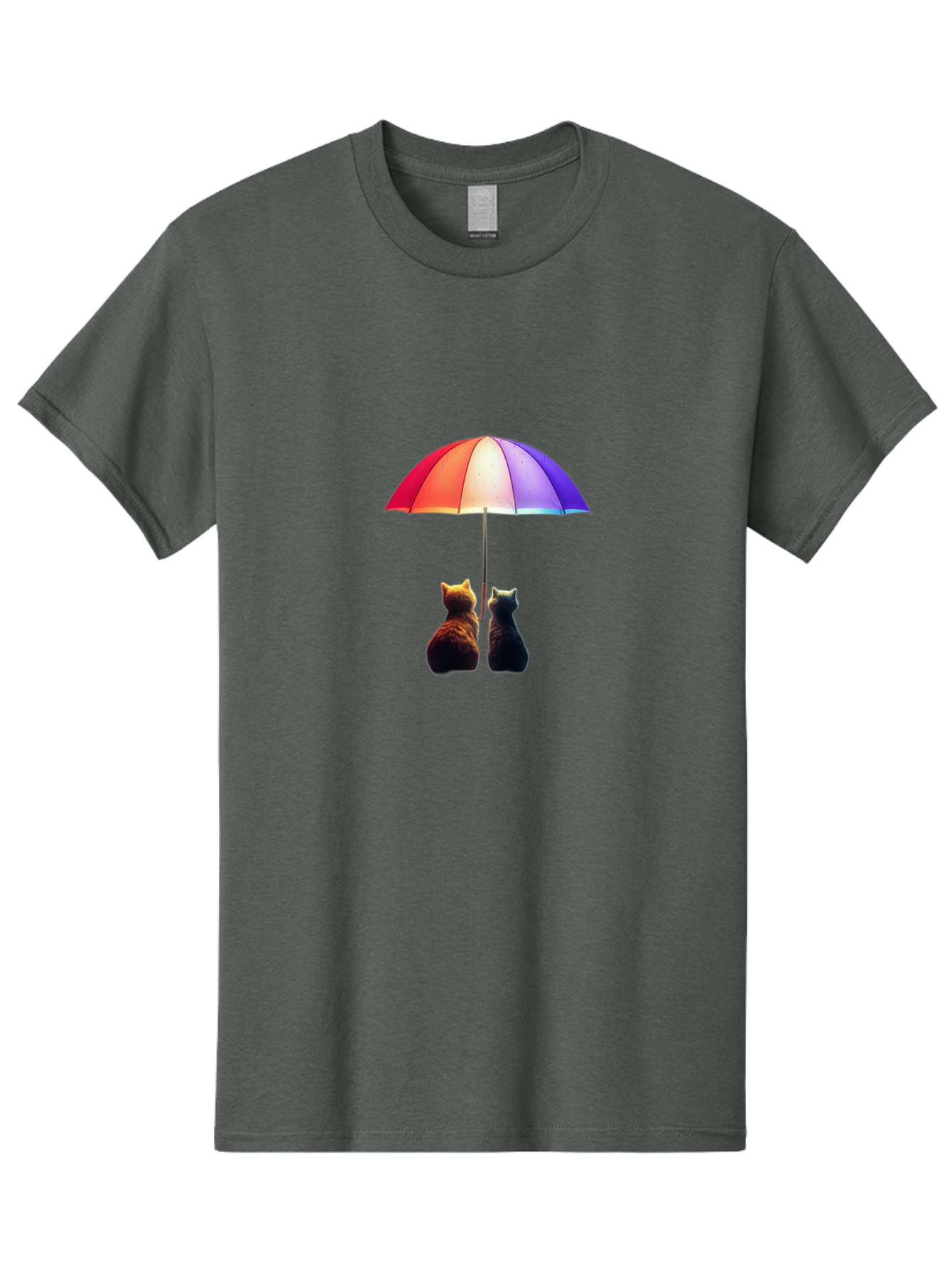 Cats-Under-Umbrella-1 Men'S Graphic Tee, 100% Cotton, Comfortable Casual Summer Wear, Machine Washable, Vintage Camera, Old Camera, Antique Camera, Black Camera, Classic Photography, Photography Equipment, Nostalgic Device, Film Camera, Baj390