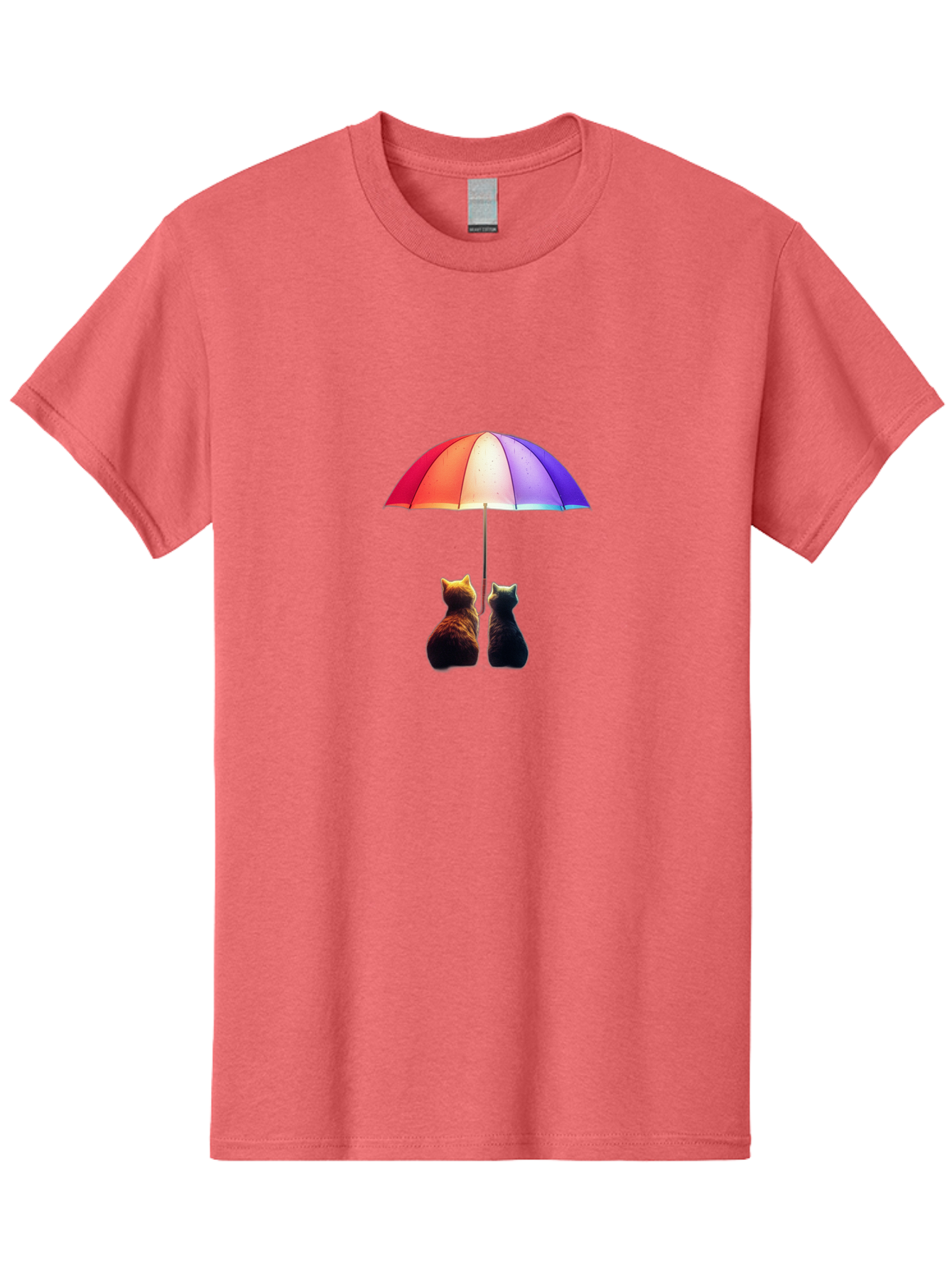 Cats-Under-Umbrella-1 Men'S Graphic Tee, 100% Cotton, Comfortable Casual Summer Wear, Machine Washable, Vintage Camera, Old Camera, Antique Camera, Black Camera, Classic Photography, Photography Equipment, Nostalgic Device, Film Camera, Baj390