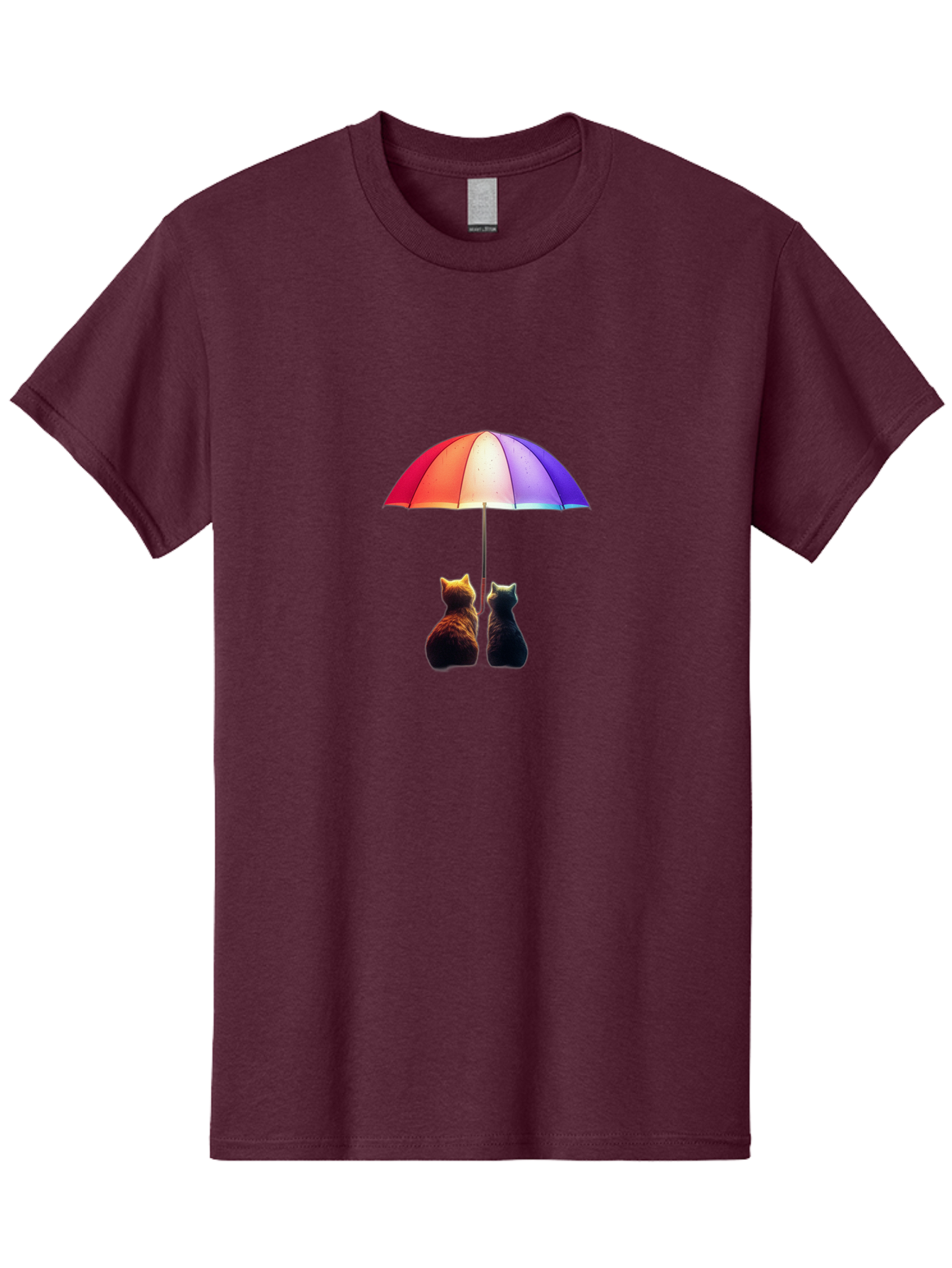 Cats-Under-Umbrella-1 Men'S Graphic Tee, 100% Cotton, Comfortable Casual Summer Wear, Machine Washable, Vintage Camera, Old Camera, Antique Camera, Black Camera, Classic Photography, Photography Equipment, Nostalgic Device, Film Camera, Baj390