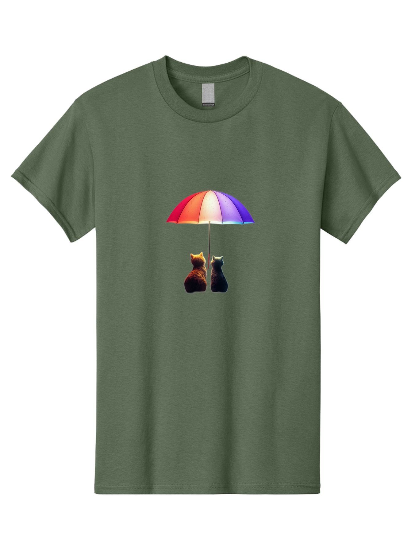 Cats-Under-Umbrella-1 Men'S Graphic Tee, 100% Cotton, Comfortable Casual Summer Wear, Machine Washable, Vintage Camera, Old Camera, Antique Camera, Black Camera, Classic Photography, Photography Equipment, Nostalgic Device, Film Camera, Baj390