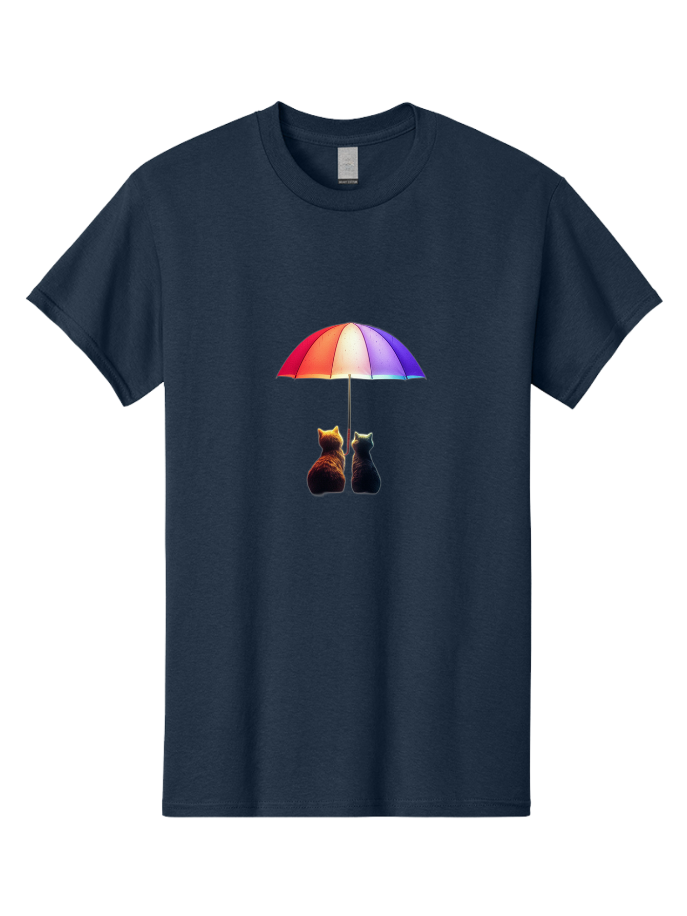 Cats-Under-Umbrella-1 Men'S Graphic Tee, 100% Cotton, Comfortable Casual Summer Wear, Machine Washable, Vintage Camera, Old Camera, Antique Camera, Black Camera, Classic Photography, Photography Equipment, Nostalgic Device, Film Camera, Baj390