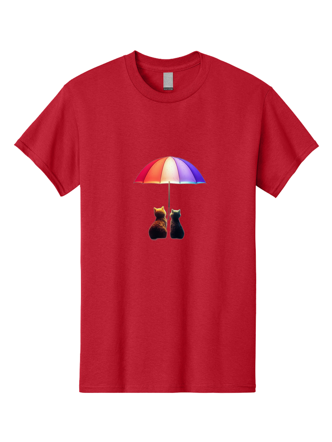 Cats-Under-Umbrella-1 Men'S Graphic Tee, 100% Cotton, Comfortable Casual Summer Wear, Machine Washable, Vintage Camera, Old Camera, Antique Camera, Black Camera, Classic Photography, Photography Equipment, Nostalgic Device, Film Camera, Baj390