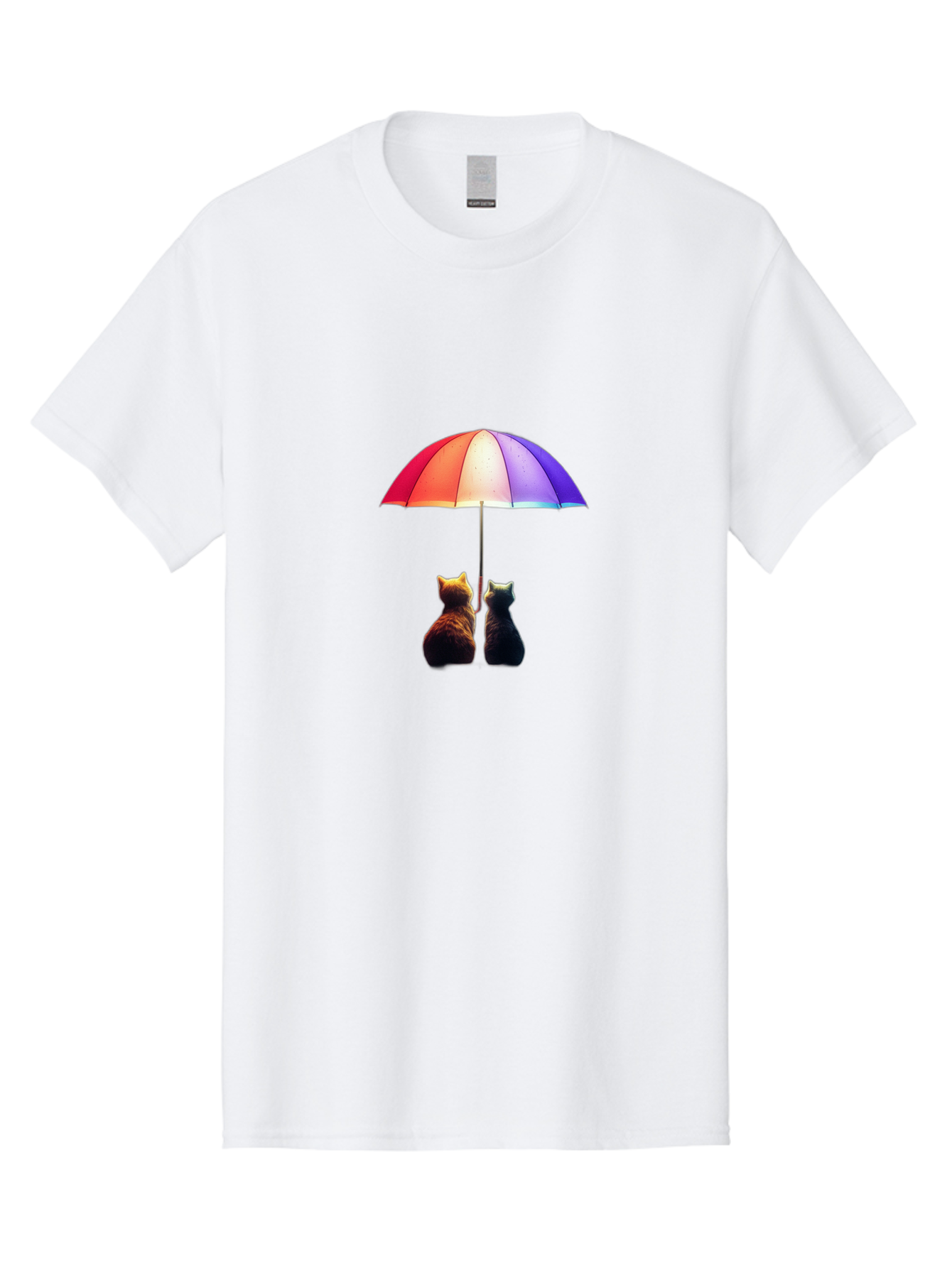 Cats-Under-Umbrella-1 Men'S Graphic Tee, 100% Cotton, Comfortable Casual Summer Wear, Machine Washable, Vintage Camera, Old Camera, Antique Camera, Black Camera, Classic Photography, Photography Equipment, Nostalgic Device, Film Camera, Baj390