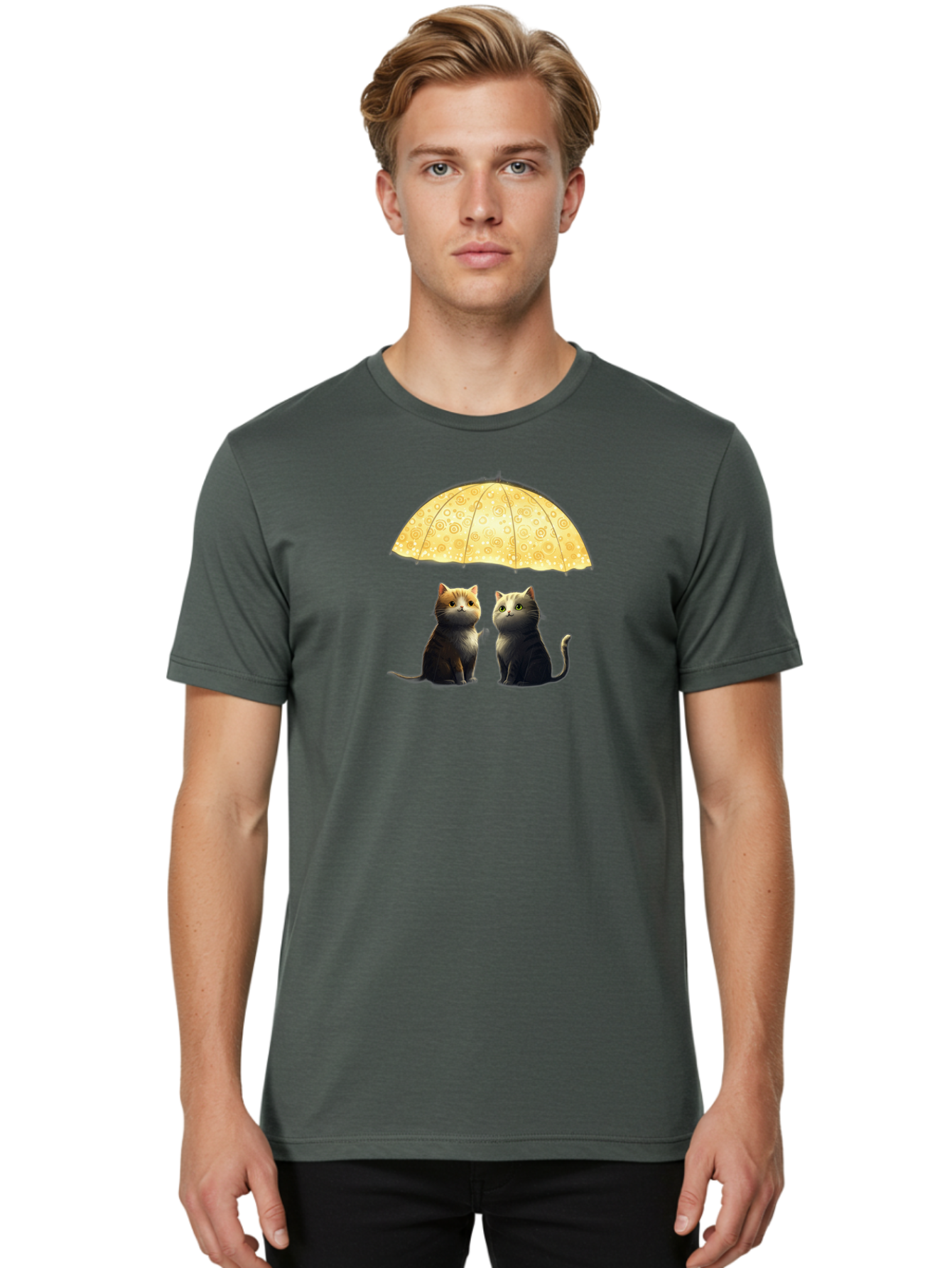Cats-Under-Umbrella Men'S Graphic Tee, 100% Cotton, Comfortable Casual Summer Wear, Machine Washable, Vintage Camera, Old Camera, Antique Camera, Black Camera, Classic Photography, Photography Equipment, Nostalgic Device, Film Camera, Baj391