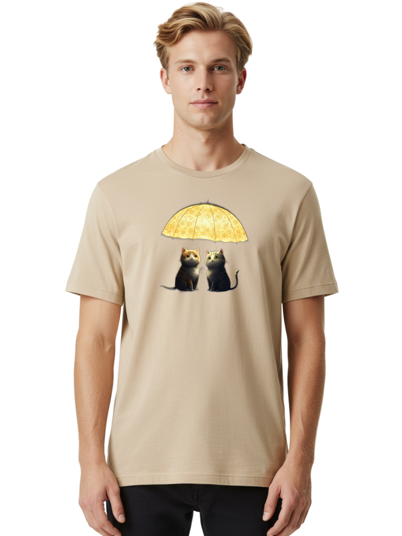 Cats-Under-Umbrella Men'S Graphic Tee, 100% Cotton, Comfortable Casual Summer Wear, Machine Washable, Vintage Camera, Old Camera, Antique Camera, Black Camera, Classic Photography, Photography Equipment, Nostalgic Device, Film Camera, Baj391