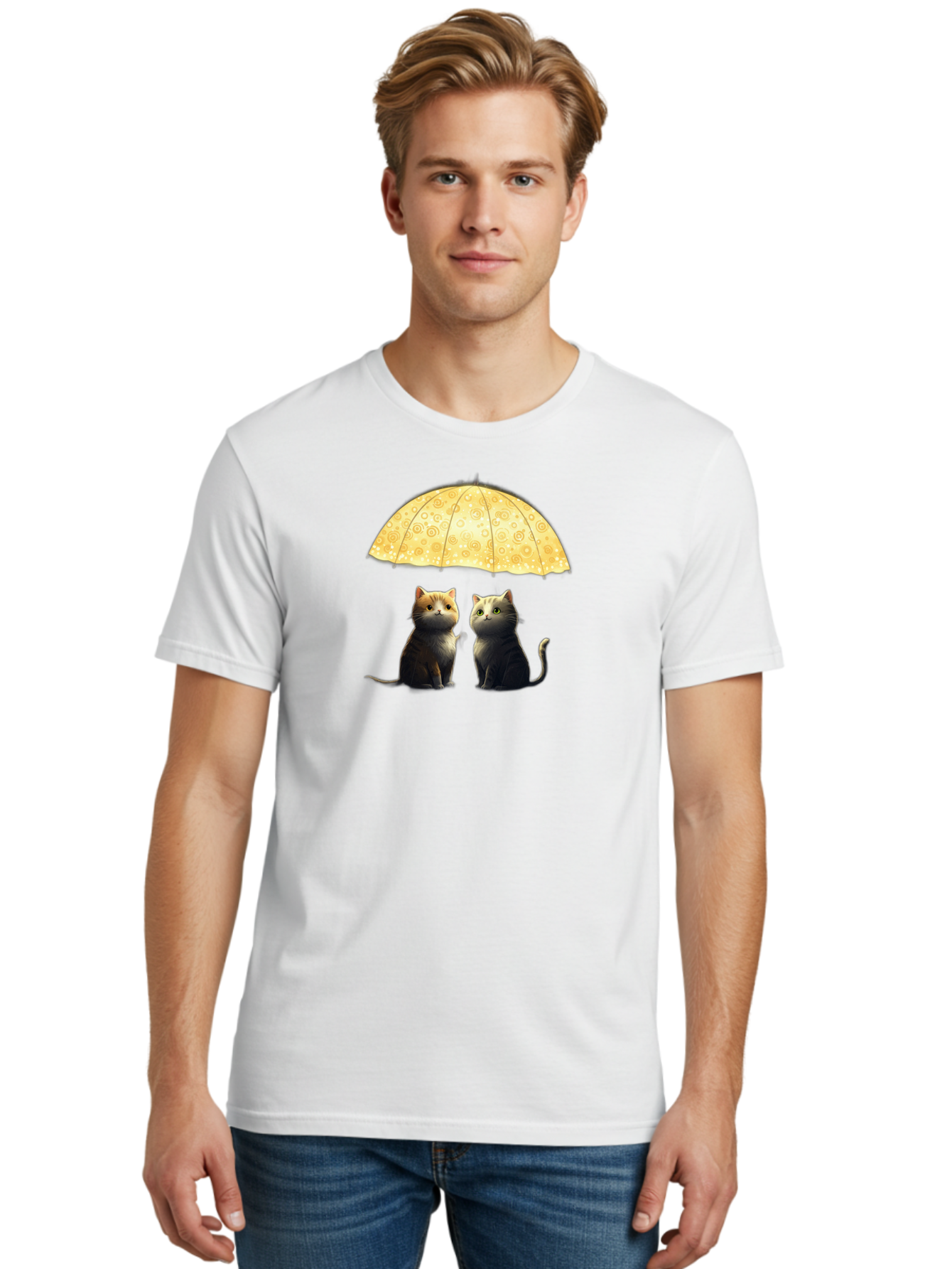 Cats-Under-Umbrella Men'S Graphic Tee, 100% Cotton, Comfortable Casual Summer Wear, Machine Washable, Vintage Camera, Old Camera, Antique Camera, Black Camera, Classic Photography, Photography Equipment, Nostalgic Device, Film Camera, Baj391