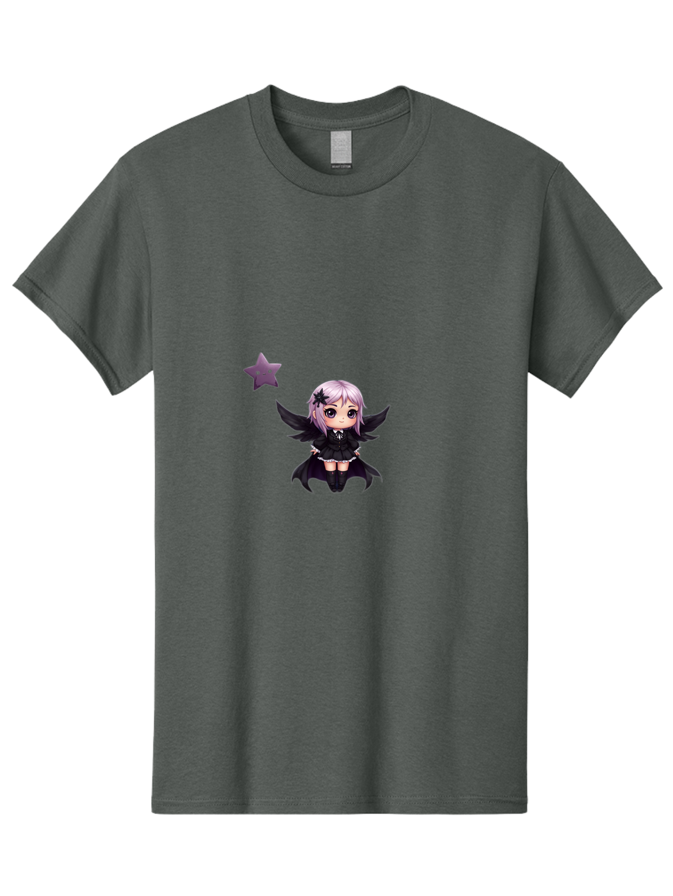 Chibi-Girl-With-Wings Men'S Graphic Tee, 100% Cotton, Comfortable Casual Summer Wear, Machine Washable, Vintage Camera, Old Camera, Antique Camera, Black Camera, Classic Photography, Photography Equipment, Nostalgic Device, Film Camera, Baj392