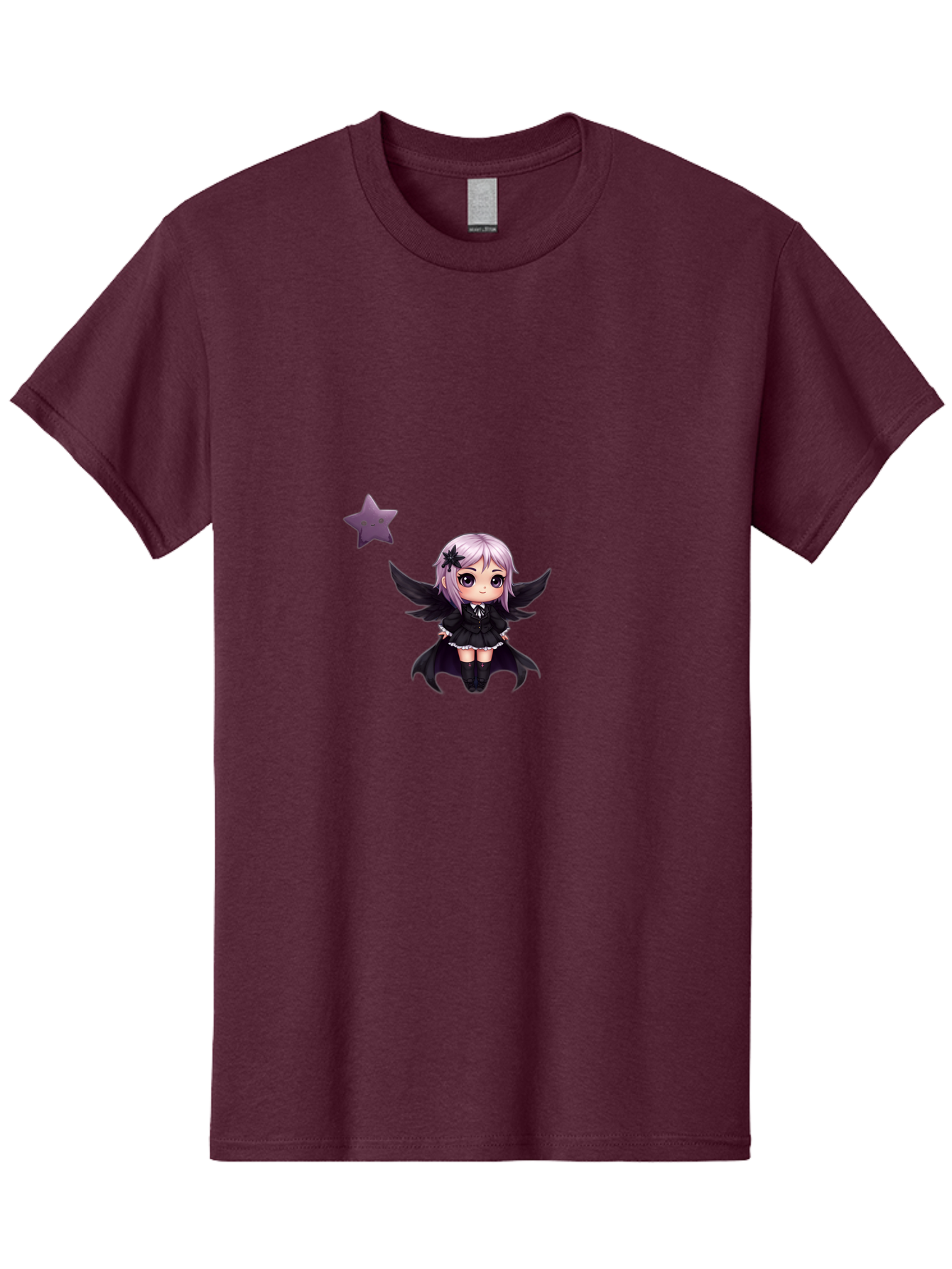 Chibi-Girl-With-Wings Men'S Graphic Tee, 100% Cotton, Comfortable Casual Summer Wear, Machine Washable, Vintage Camera, Old Camera, Antique Camera, Black Camera, Classic Photography, Photography Equipment, Nostalgic Device, Film Camera, Baj392