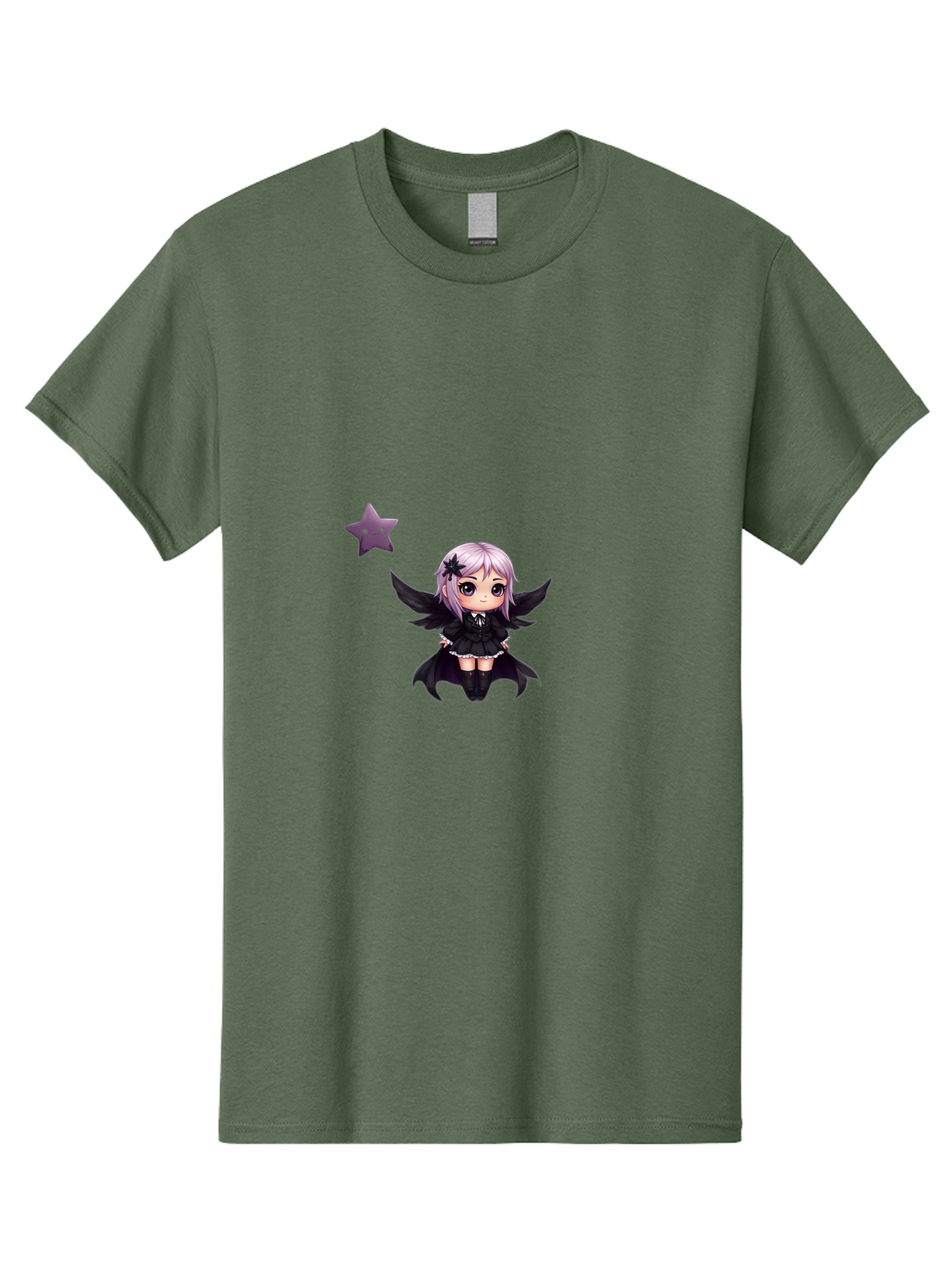 Chibi-Girl-With-Wings Men'S Graphic Tee, 100% Cotton, Comfortable Casual Summer Wear, Machine Washable, Vintage Camera, Old Camera, Antique Camera, Black Camera, Classic Photography, Photography Equipment, Nostalgic Device, Film Camera, Baj392